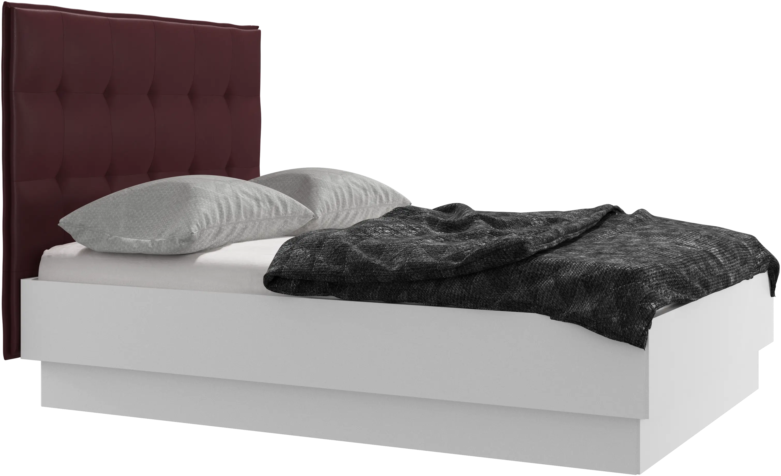 Lugano storage bed with lift-up frame and slats, excl. mattress