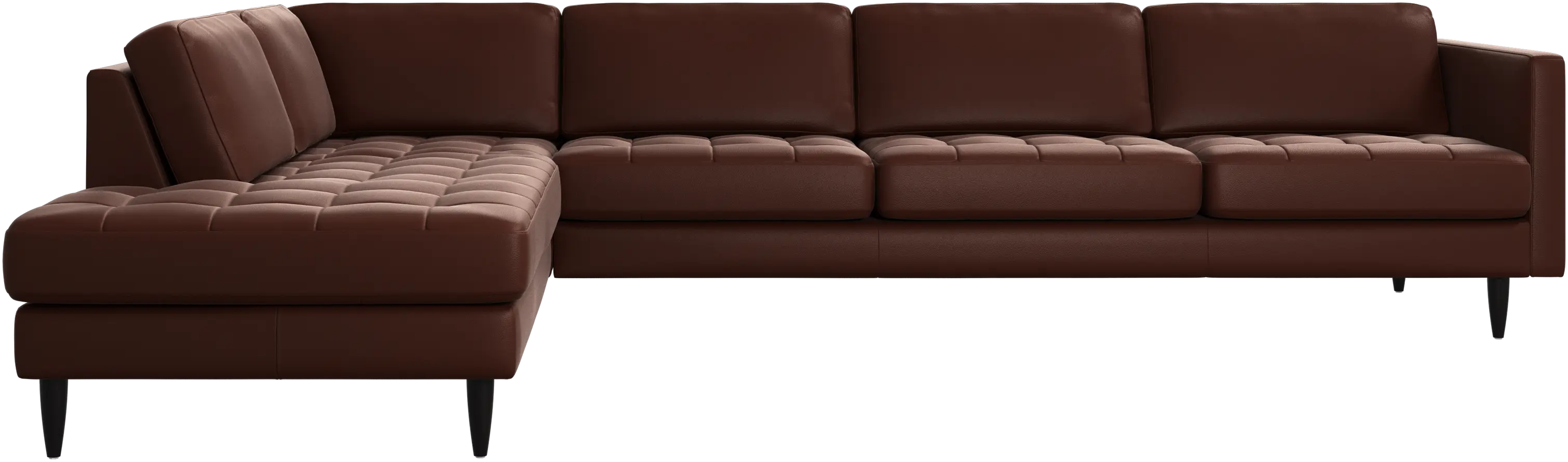 Osaka corner sofa with lounging unit, tufted seat