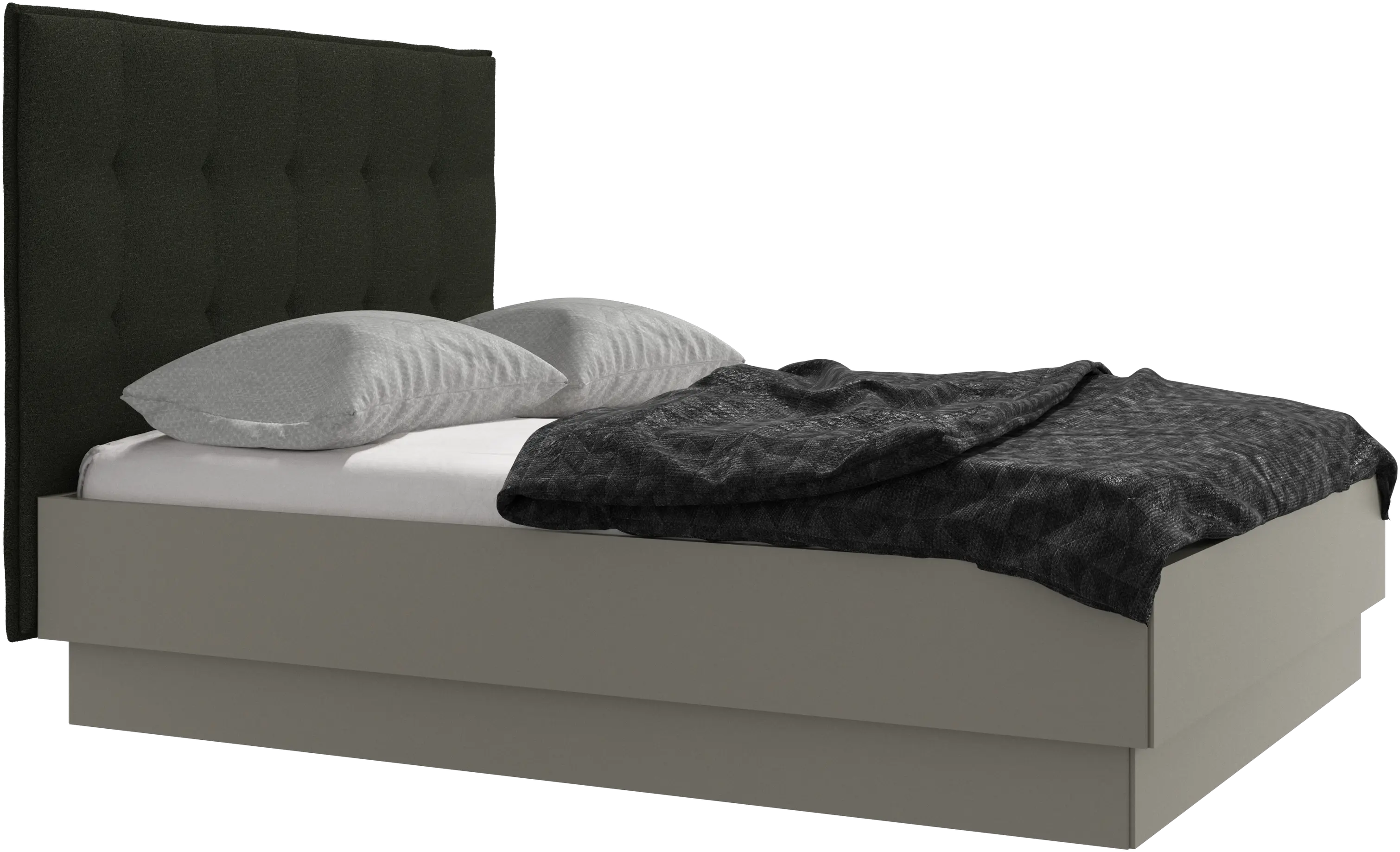Lugano storage bed with lift-up frame and slats, excl. mattress