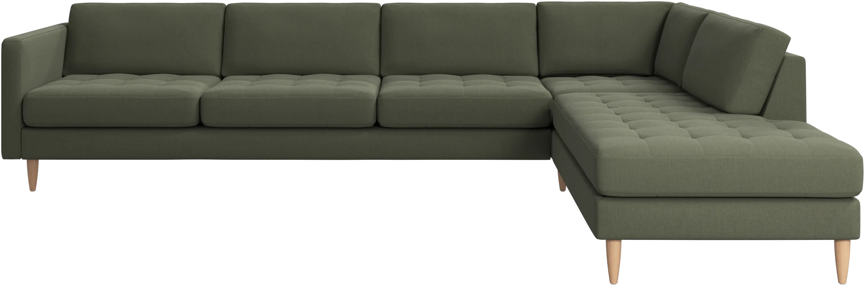 Osaka corner sofa with lounging unit, tufted seat