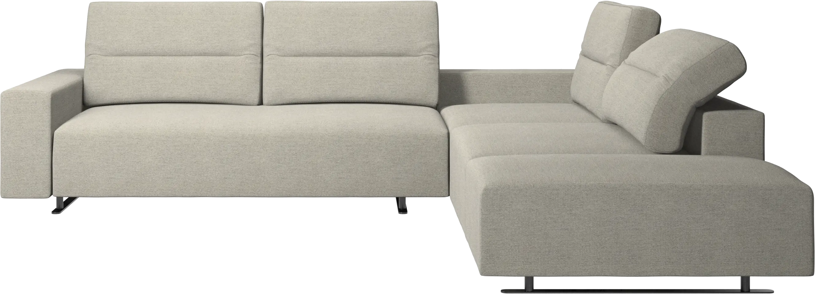 Hampton corner sofa with adjustable back and lounging unit