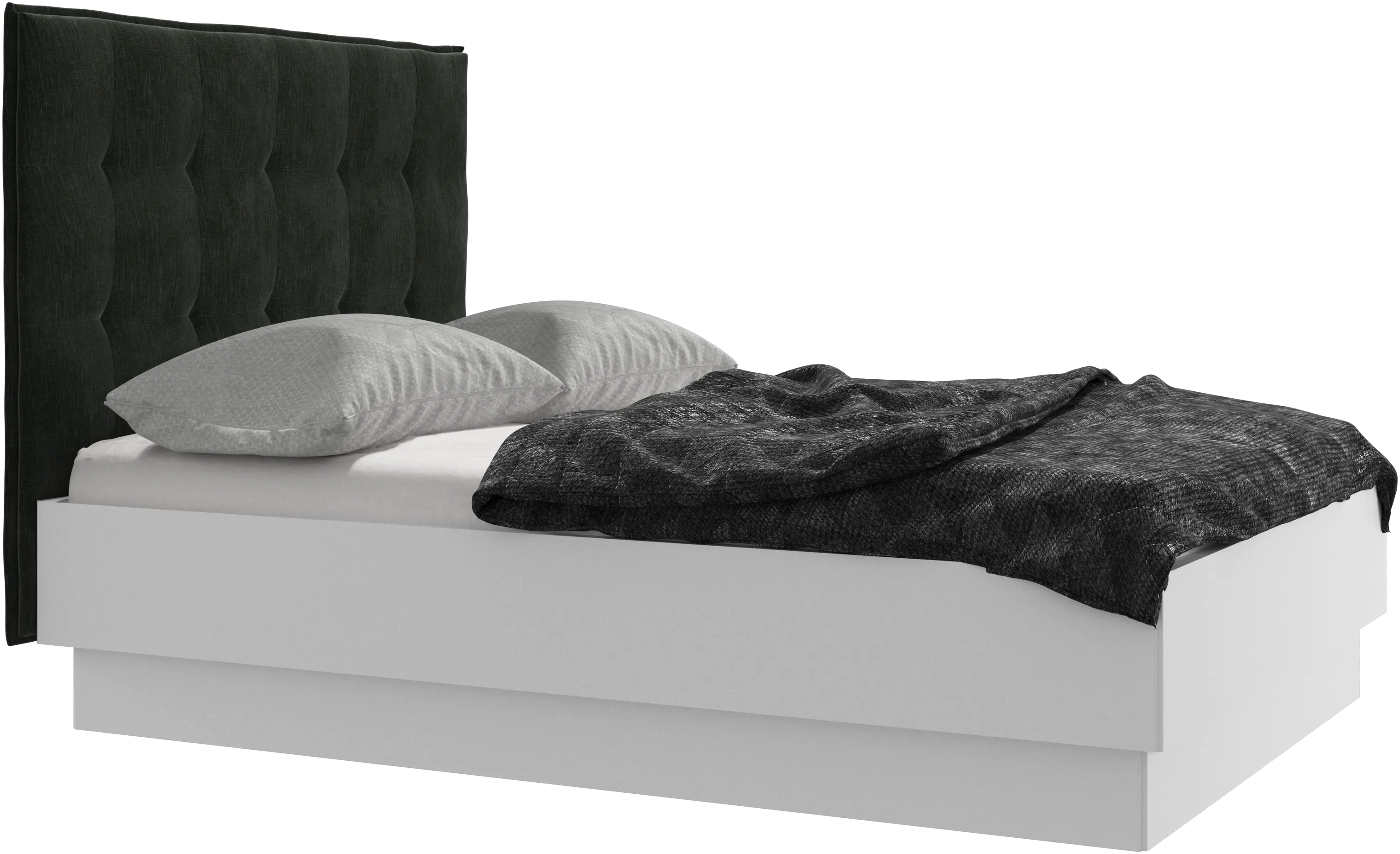 Lugano storage bed with lift-up frame and slats, excl. mattress
