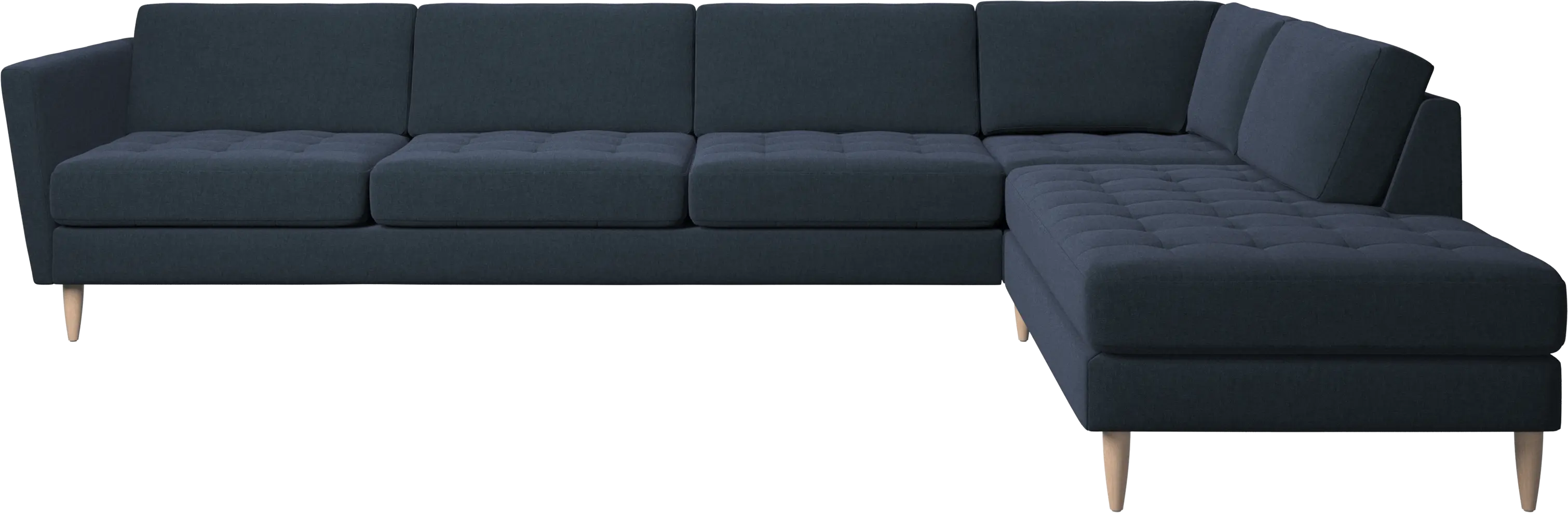 Osaka corner sofa with lounging unit, tufted seat