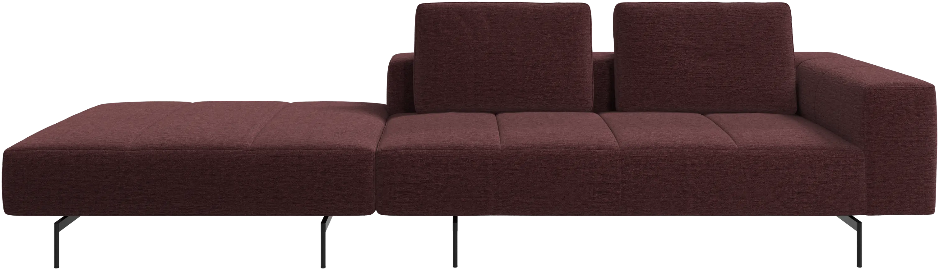 Amsterdam sofa with footstool on left side