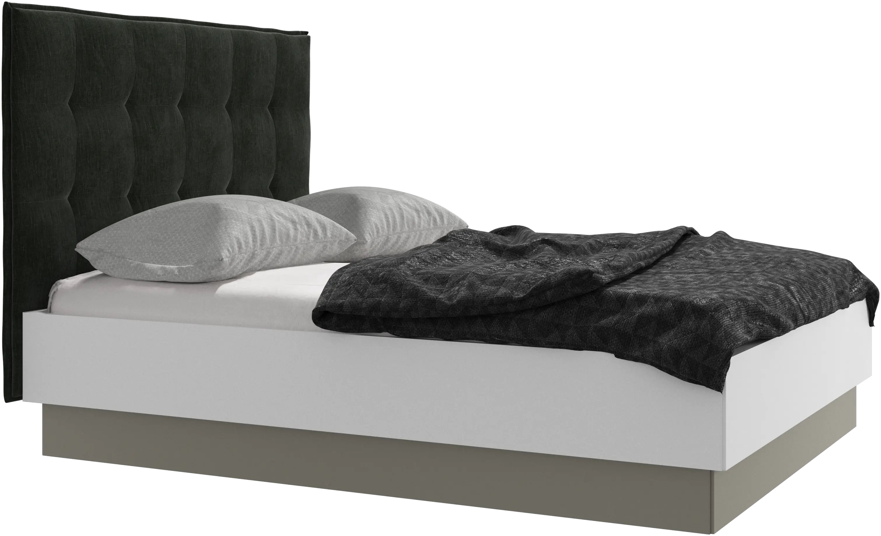 Lugano storage bed with lift-up frame and slats, excl. mattress
