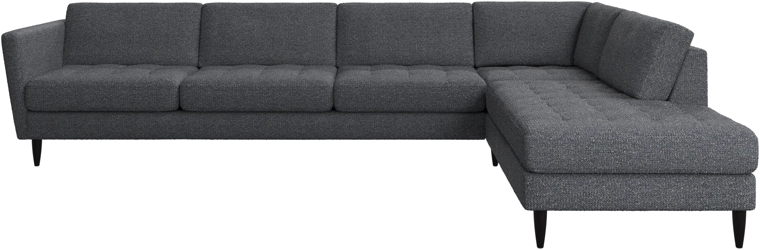 Osaka corner sofa with lounging unit, tufted seat