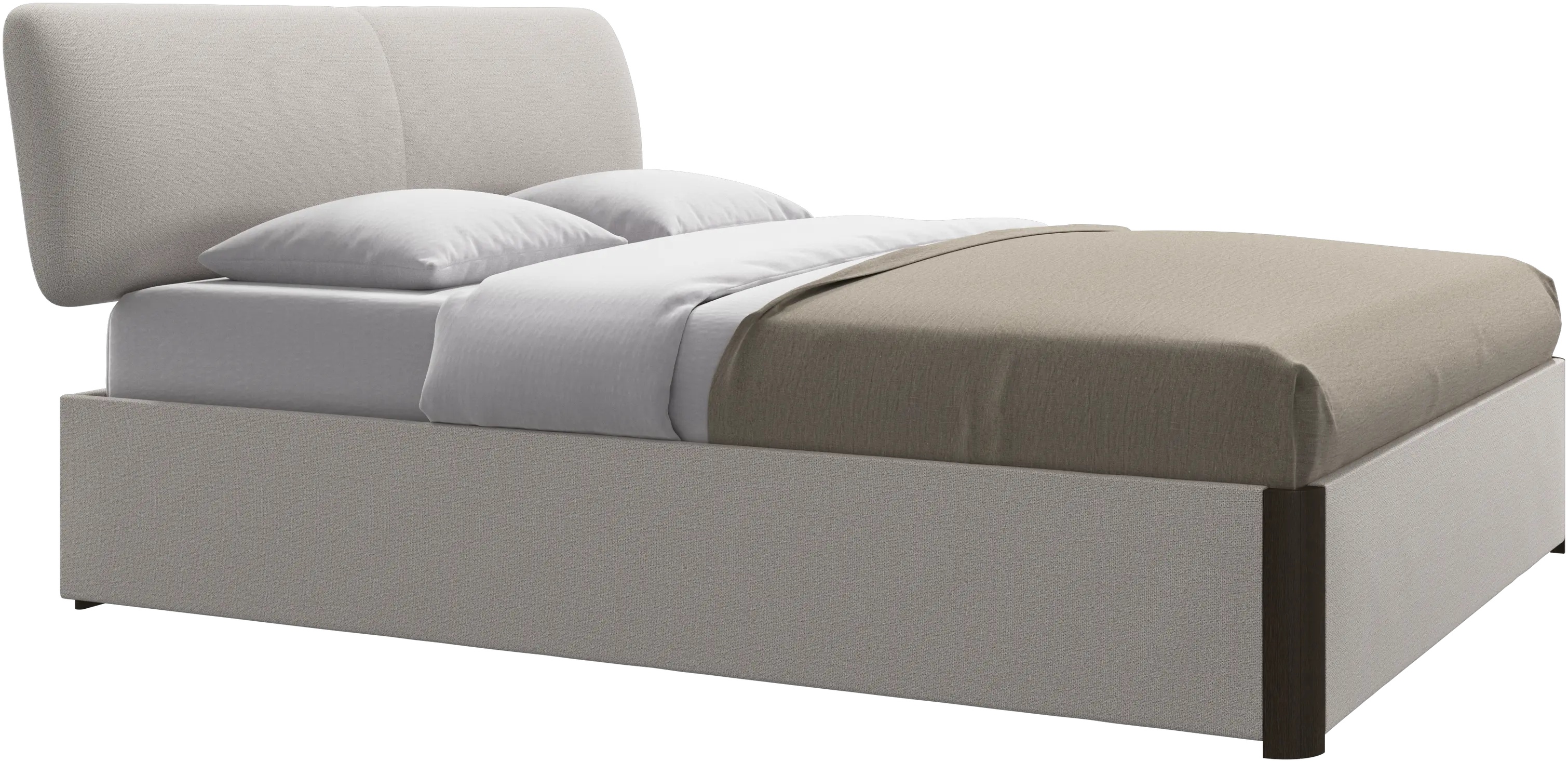 Element lit, tête de lit fixée au lit, avec lattes, excl. matelas