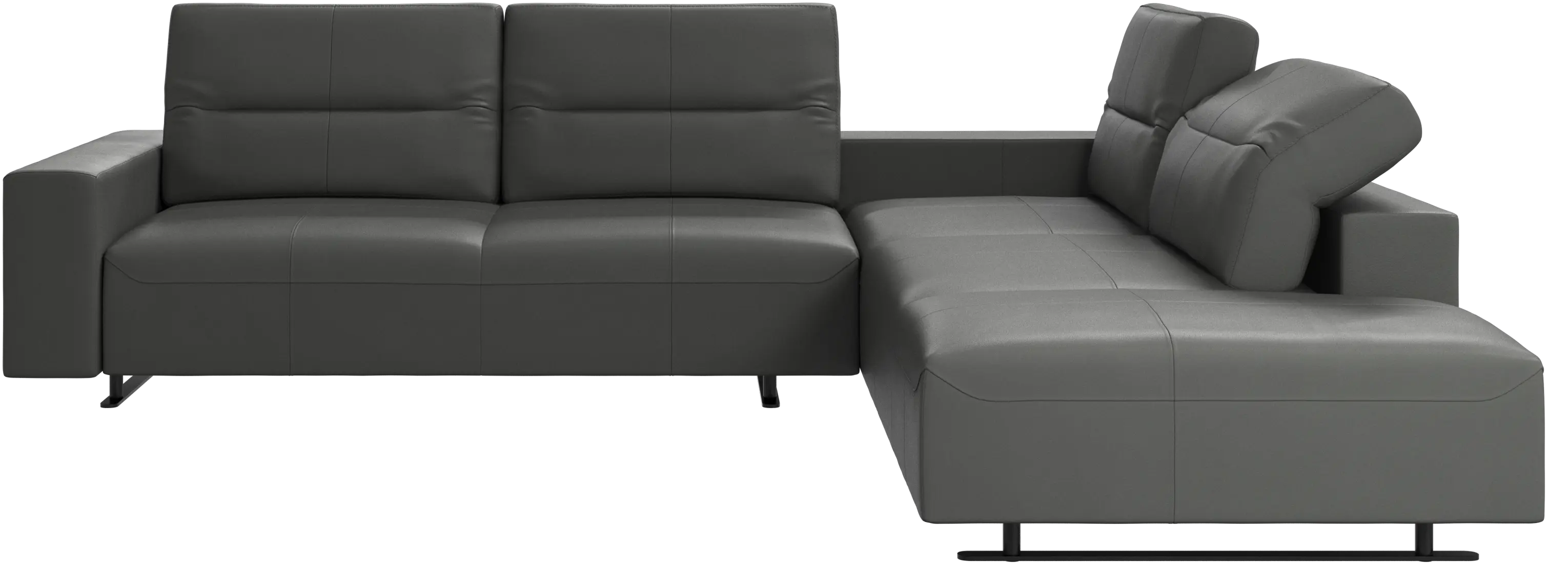 Hampton corner sofa with adjustable back and lounging unit
