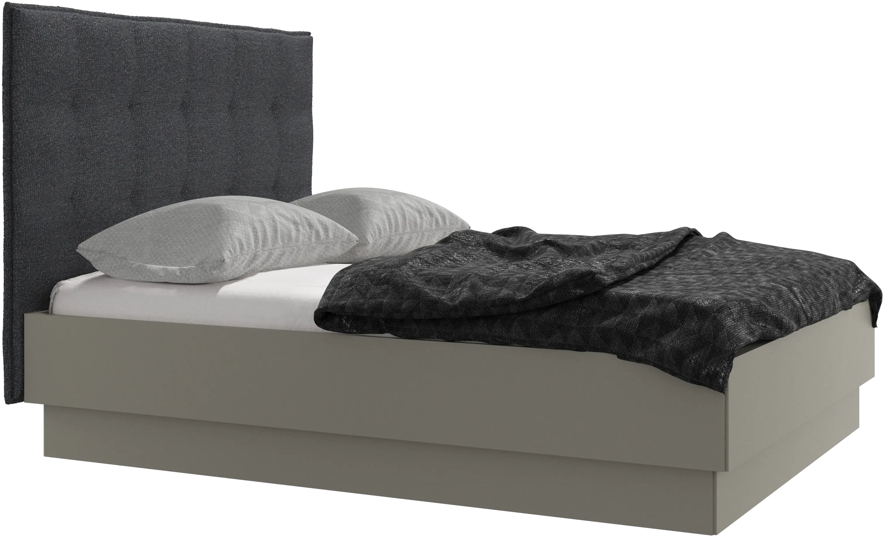 Lugano storage bed with lift-up frame and slats, excl. mattress