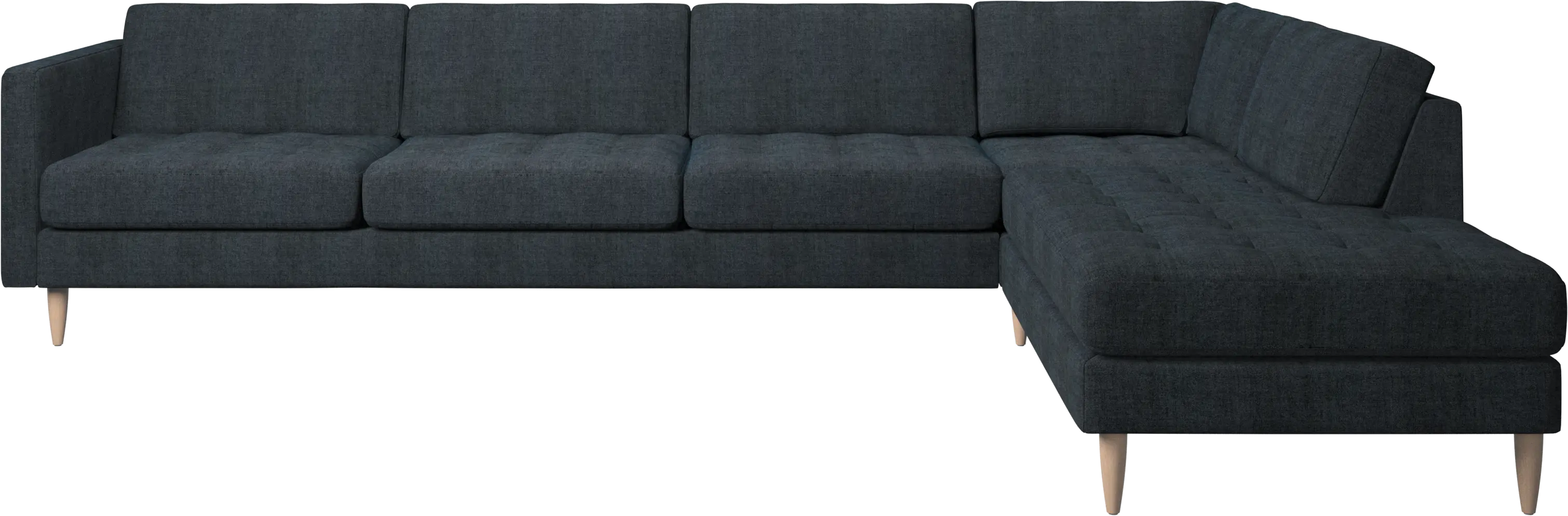 Osaka corner sofa with lounging unit, tufted seat