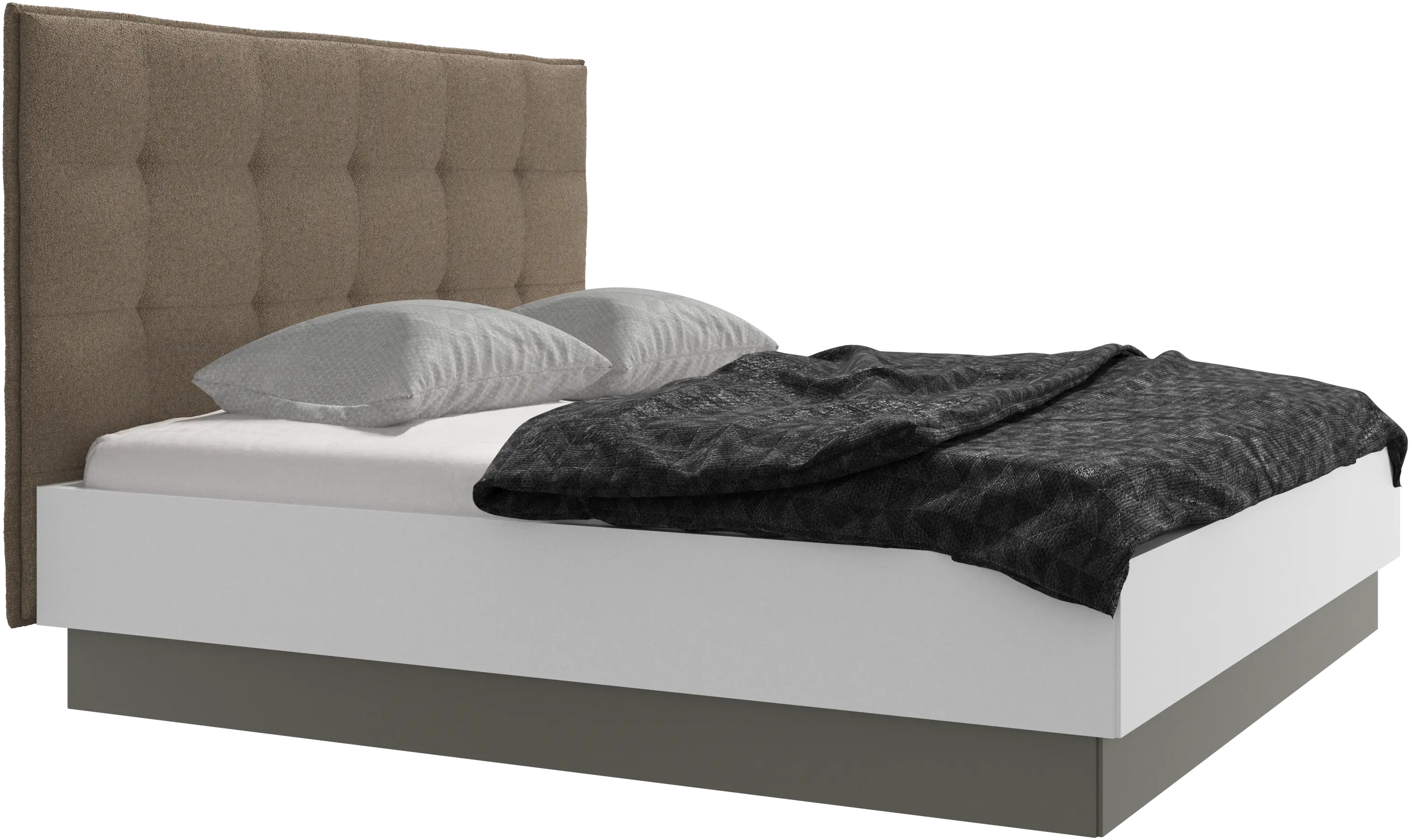 Lugano Bett mit Lattenrost und Staufach unter hochklappbarer Liegefläche, Matratze gegen Aufpreis