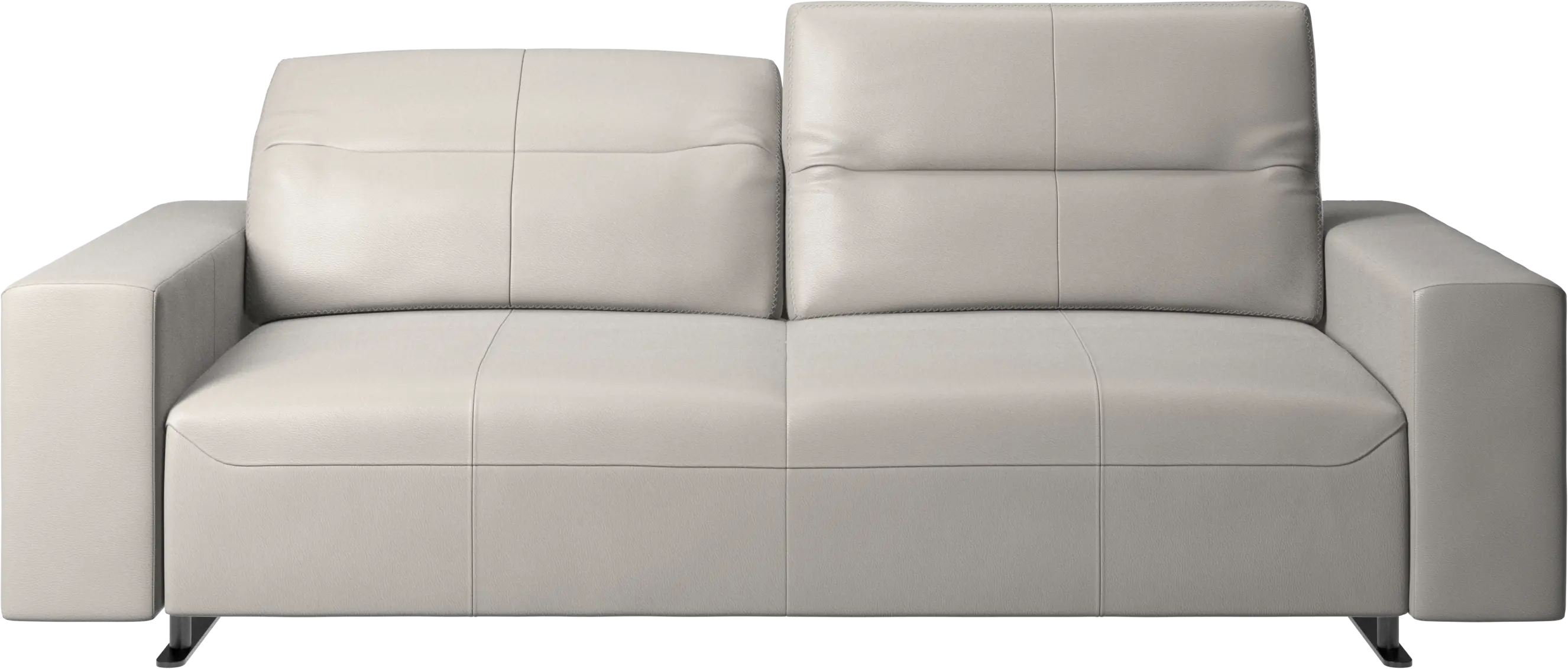 Hampton sofa with adjustable back and storage on the right side