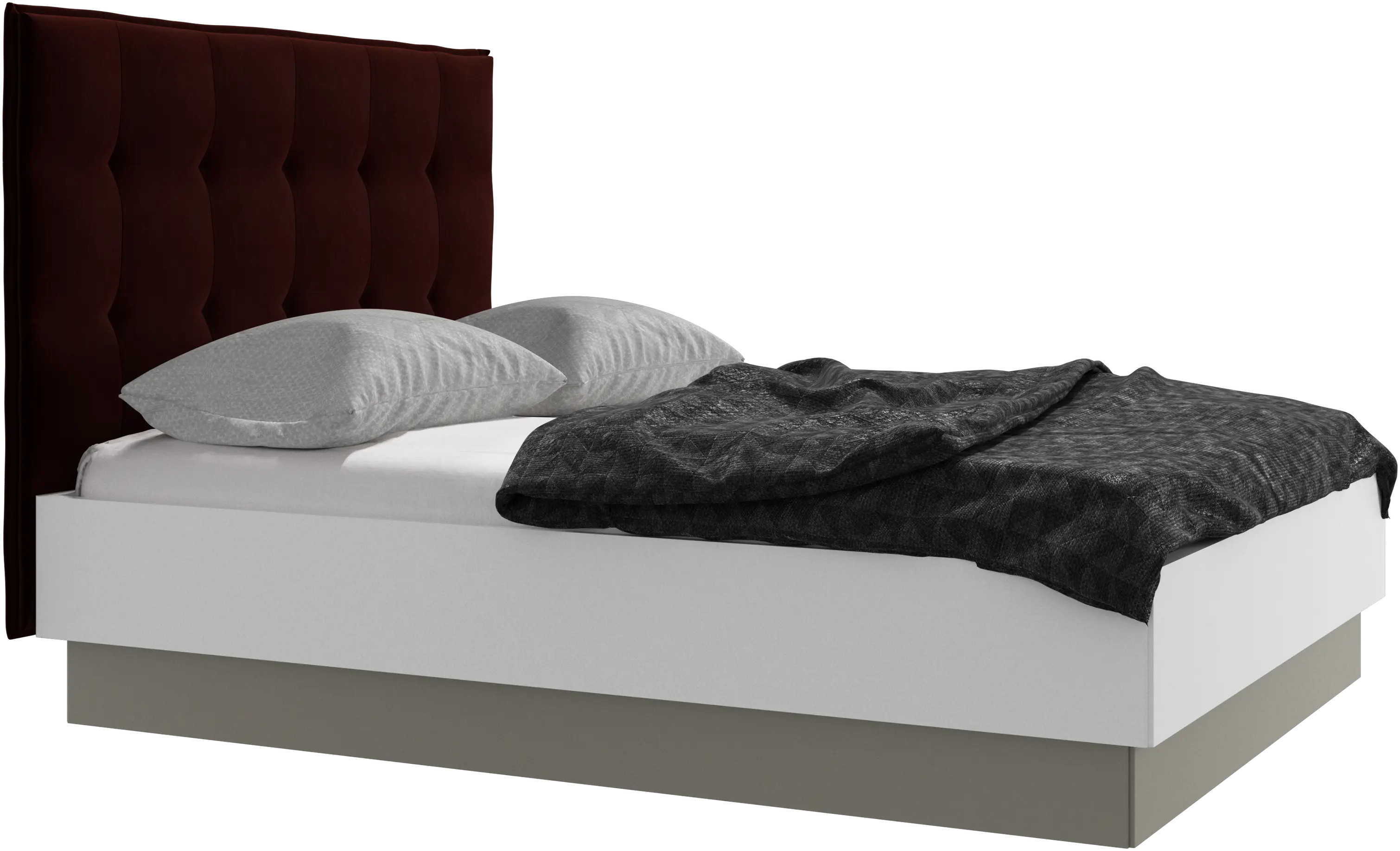 Lugano storage bed with lift-up frame and slats, excl. mattress
