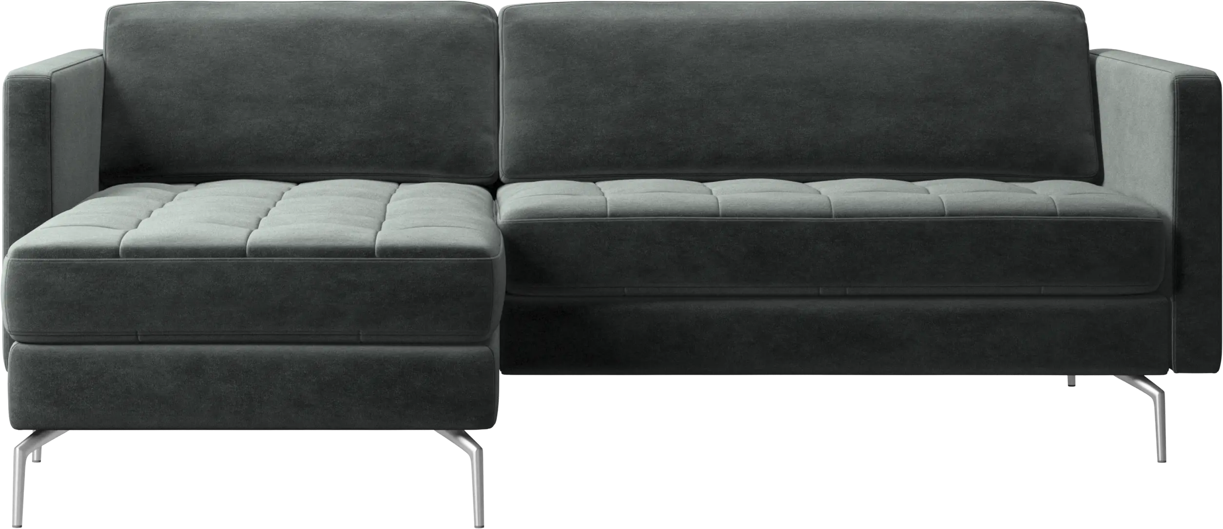 Osaka sofa with resting unit, tufted seat