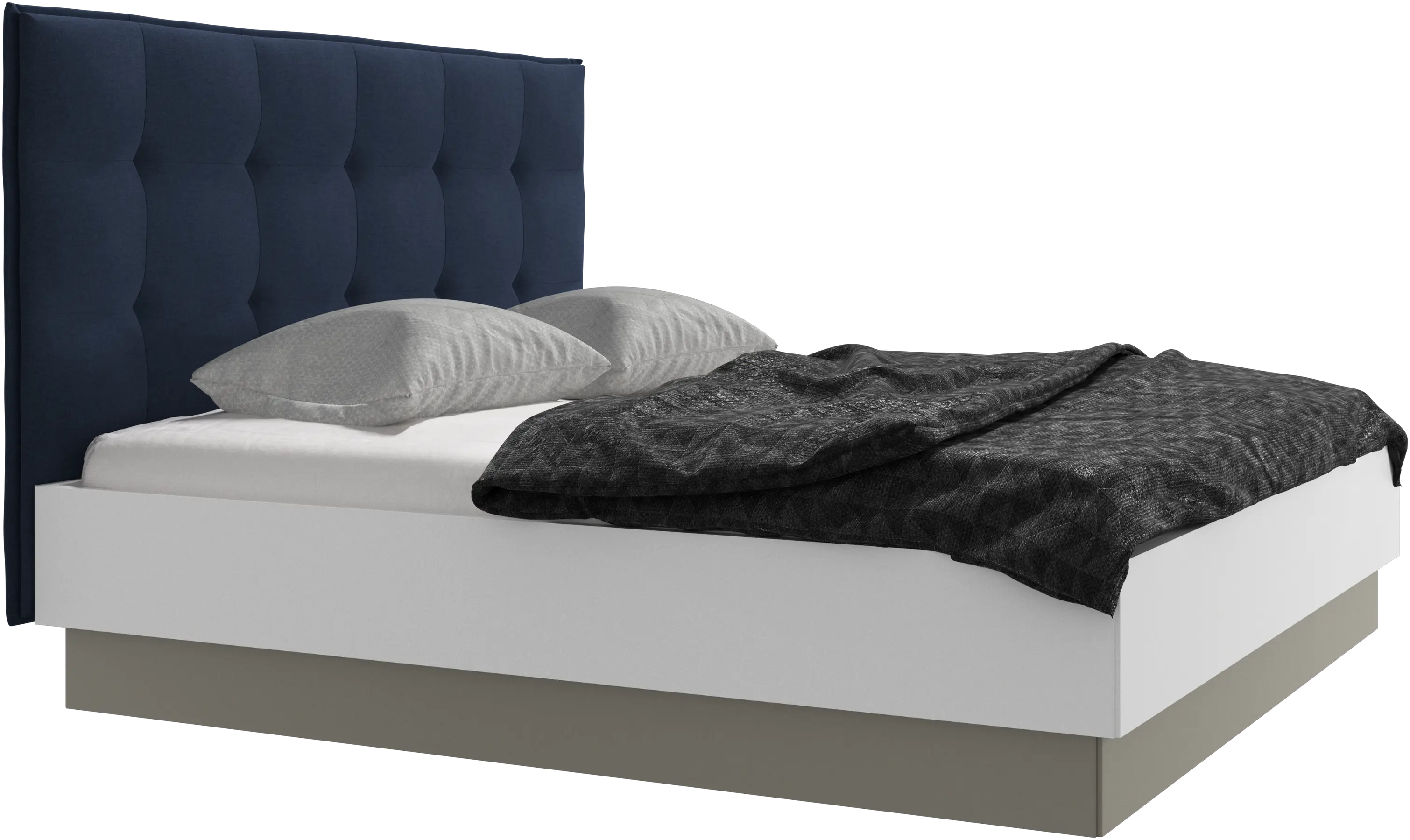 Lugano storage bed with lift-up frame and slats, excl. mattress