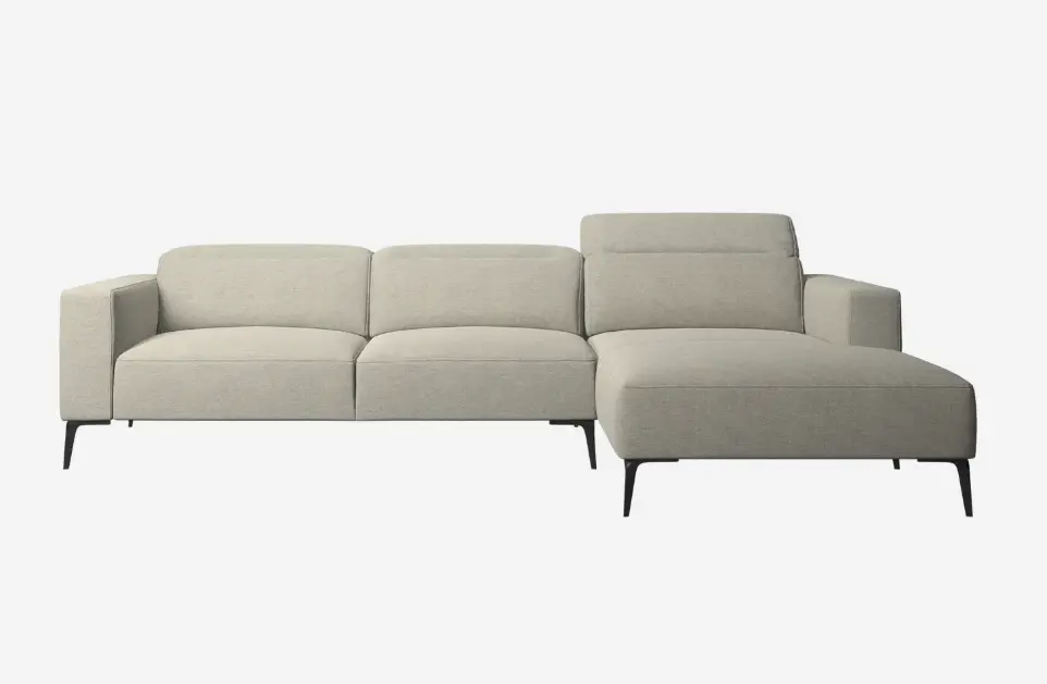 Zurich zitbank met chaise loungue (met verstelbare rugleuning in 5 standen).