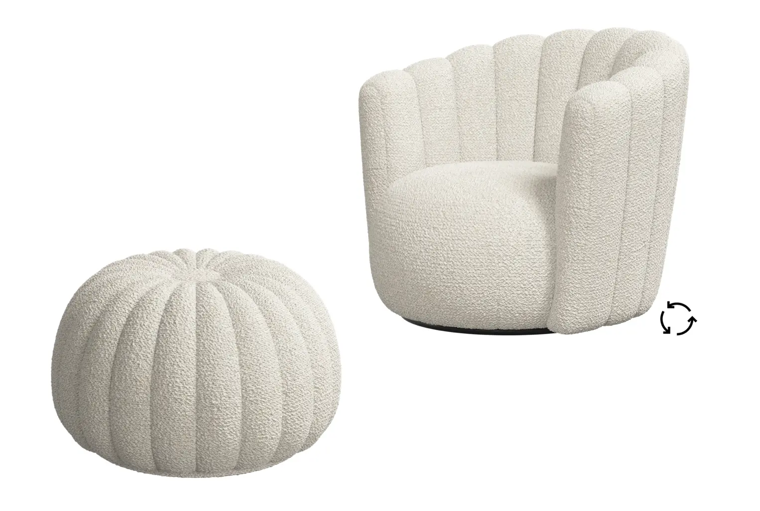 Armchairs Sweet Art + Footstool - OSK09 Available in our Kingston store - 50% OFF