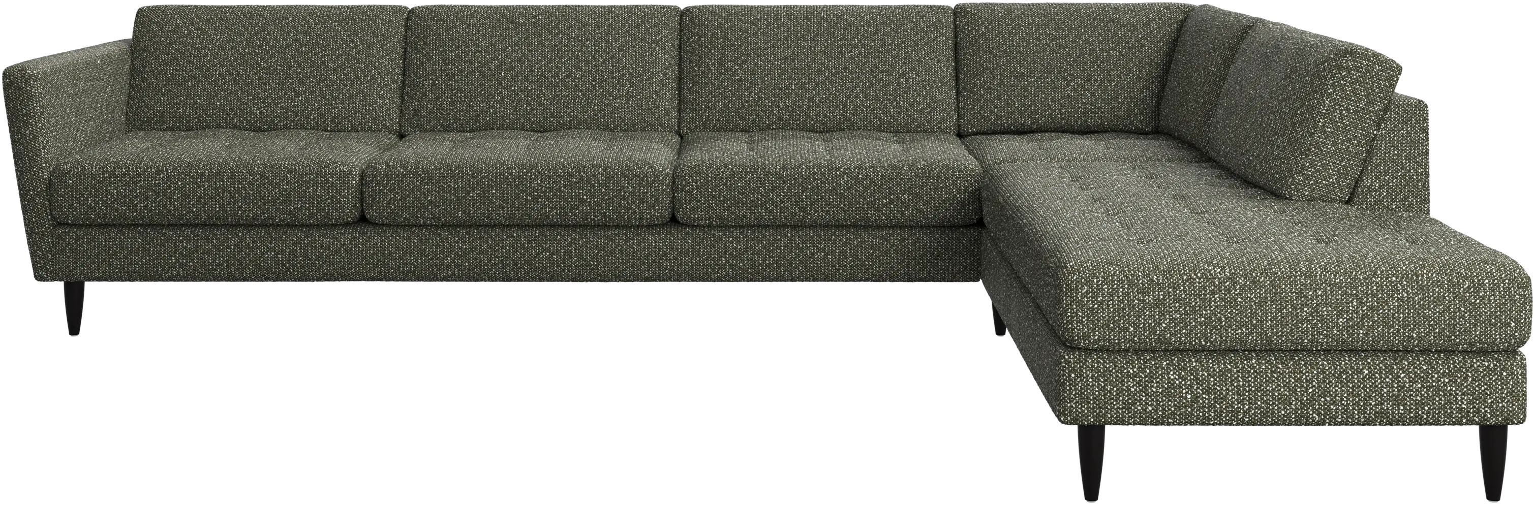 Osaka corner sofa with lounging unit, tufted seat