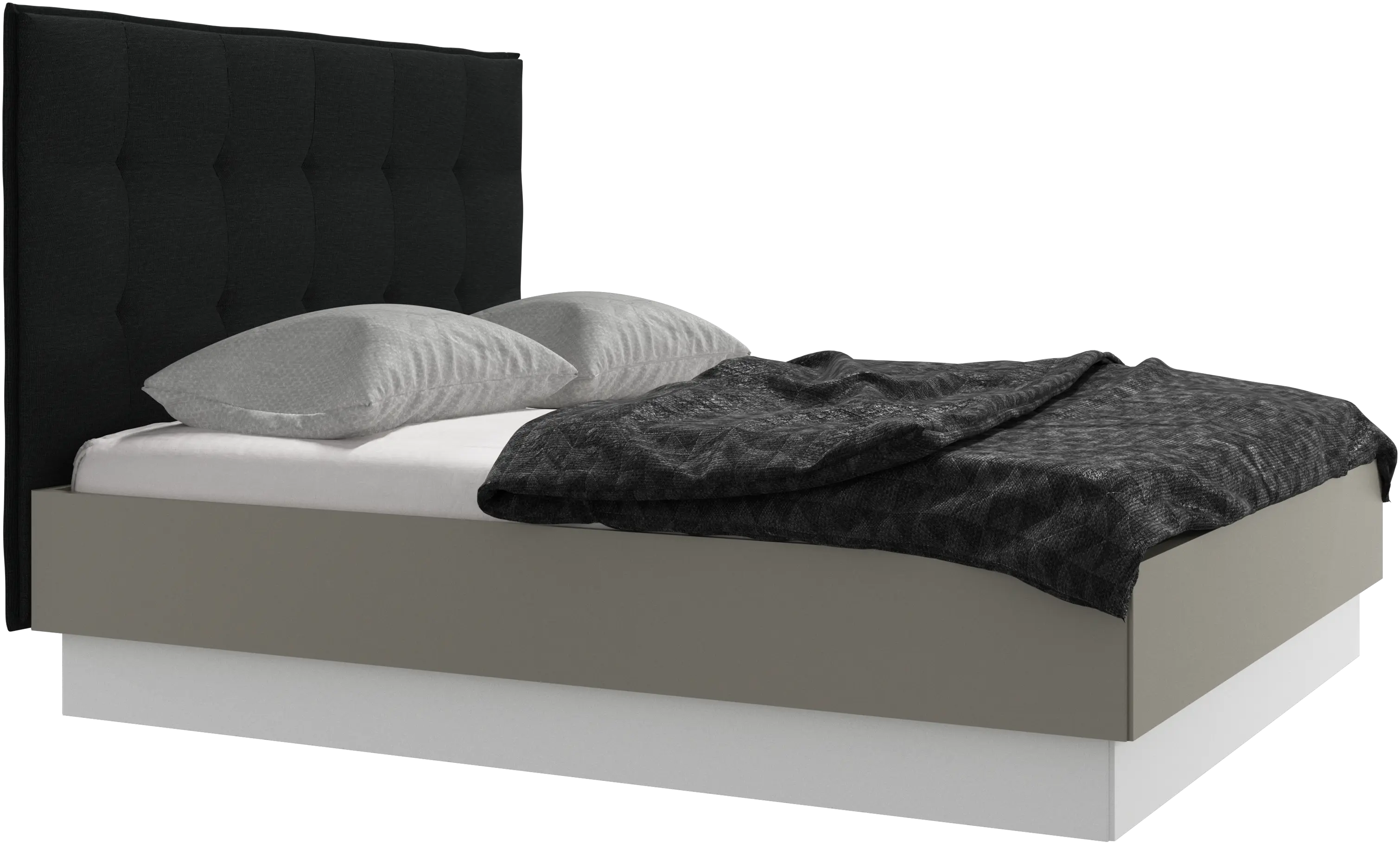Cama con canapé Lugano, estructura elevable y tablado, no incluye colchón