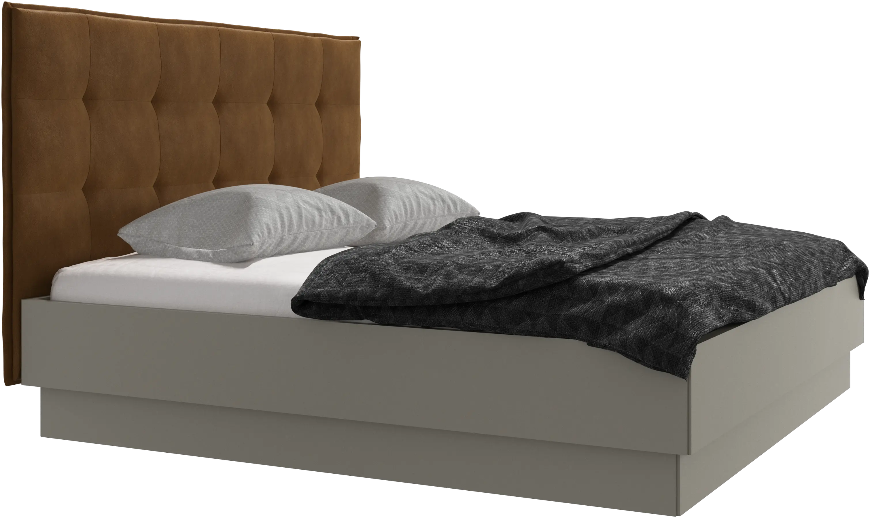 Lugano storage bed with lift-up frame and slats, excl. mattress