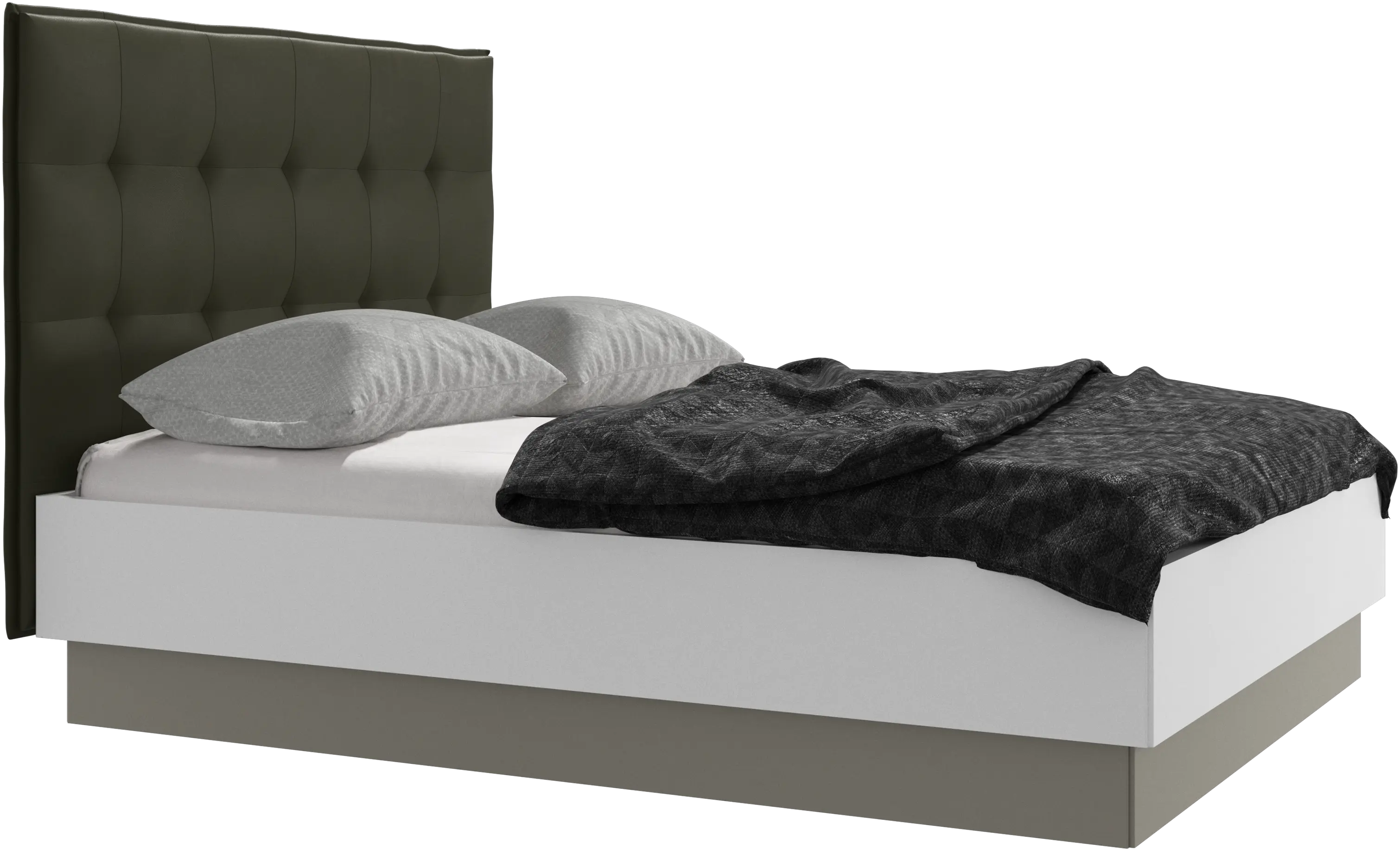 Lugano storage bed with lift-up frame and slats, excl. mattress