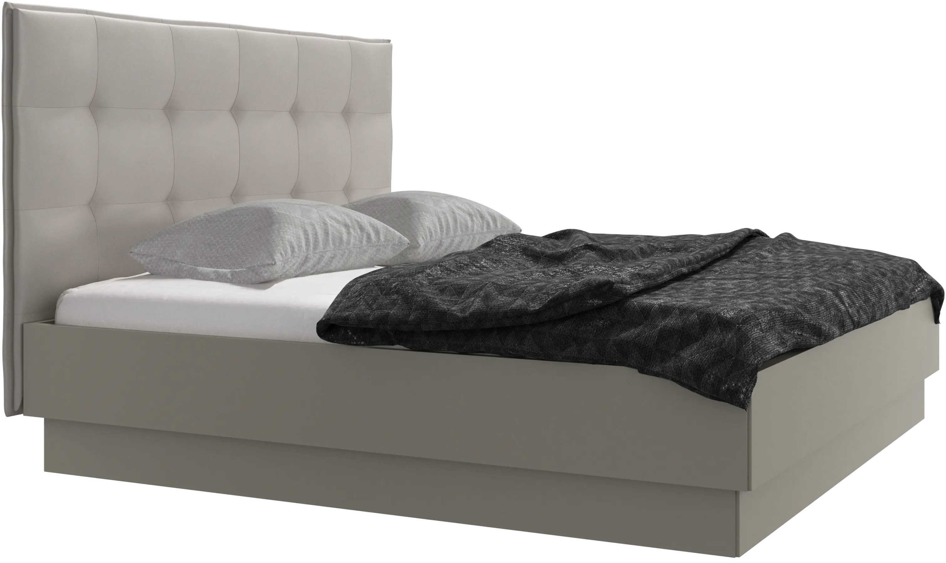 Lugano storage bed with lift-up frame and slats, excl. mattress