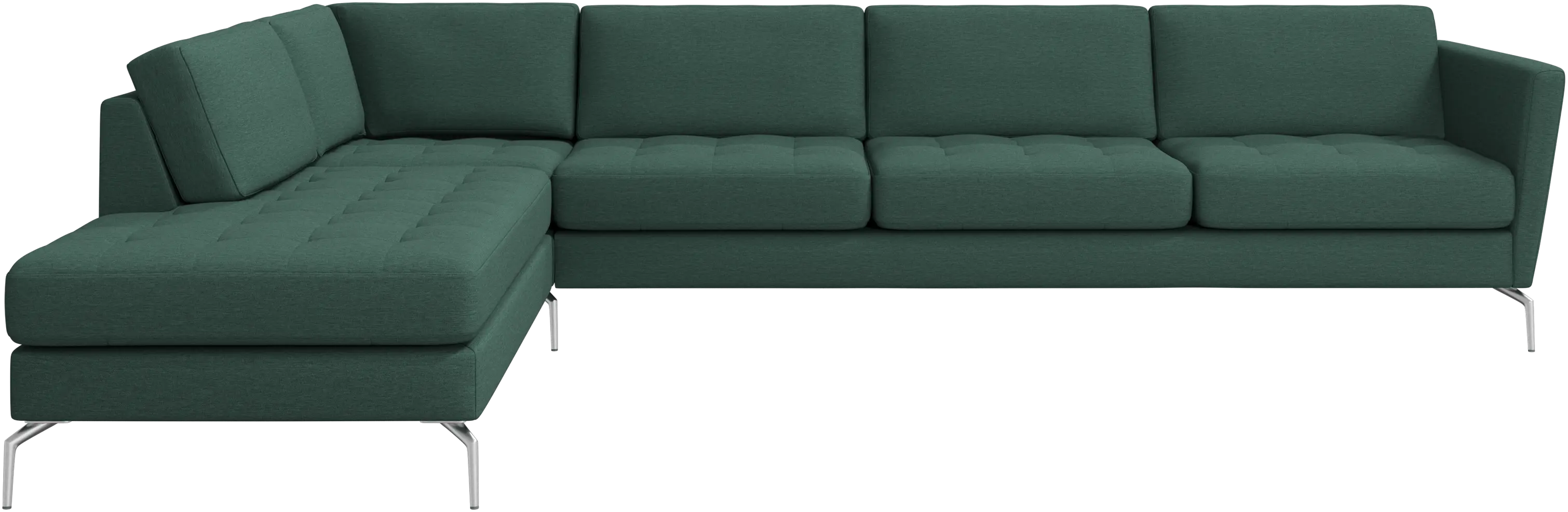 Osaka corner sofa with lounging unit, tufted seat