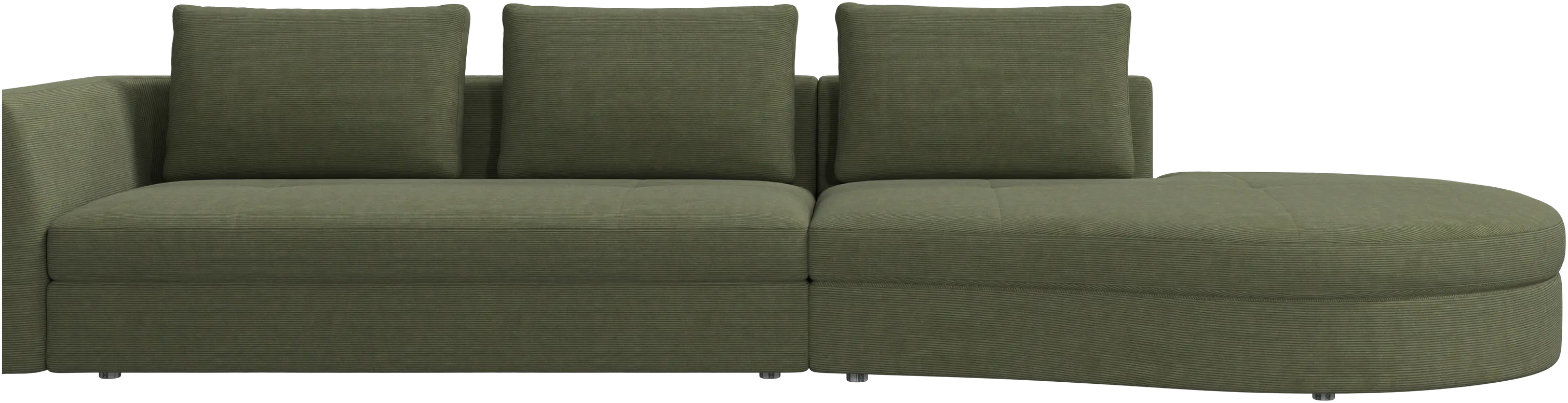 Bergamo sofa with round lounging unit,right
