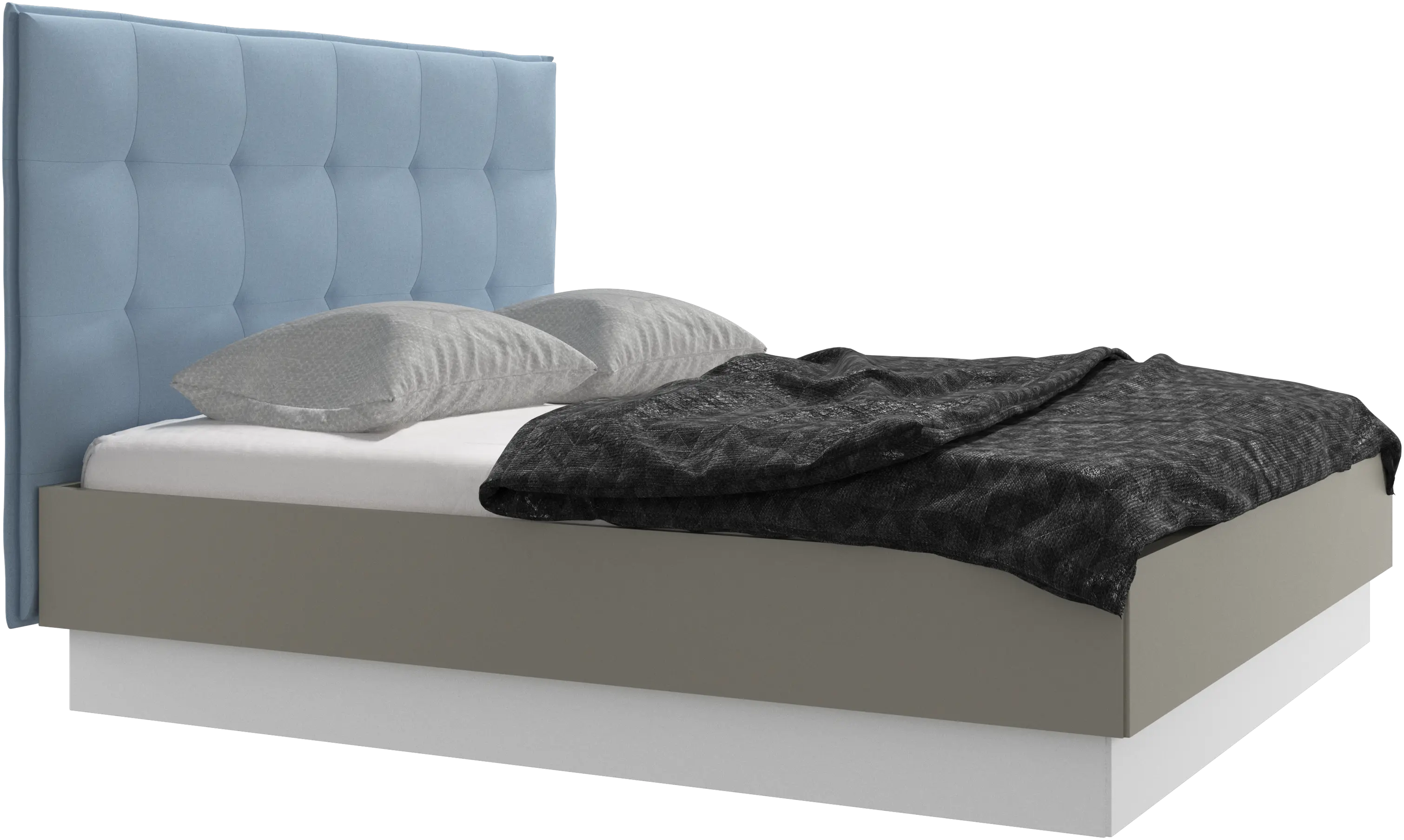 Lugano storage bed with lift-up frame and slats, excl. mattress