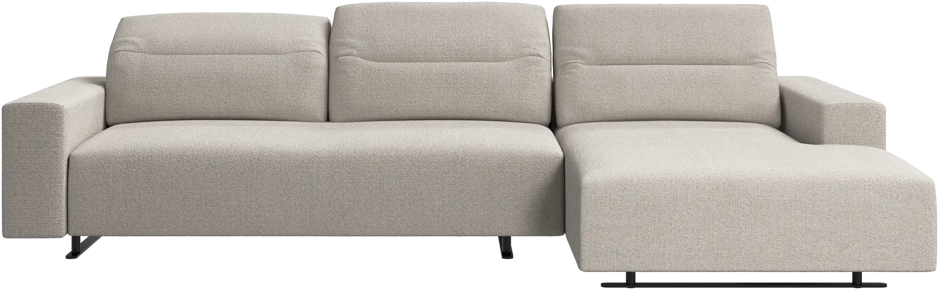 Hampton sofa with adjustable back and resting unit right side