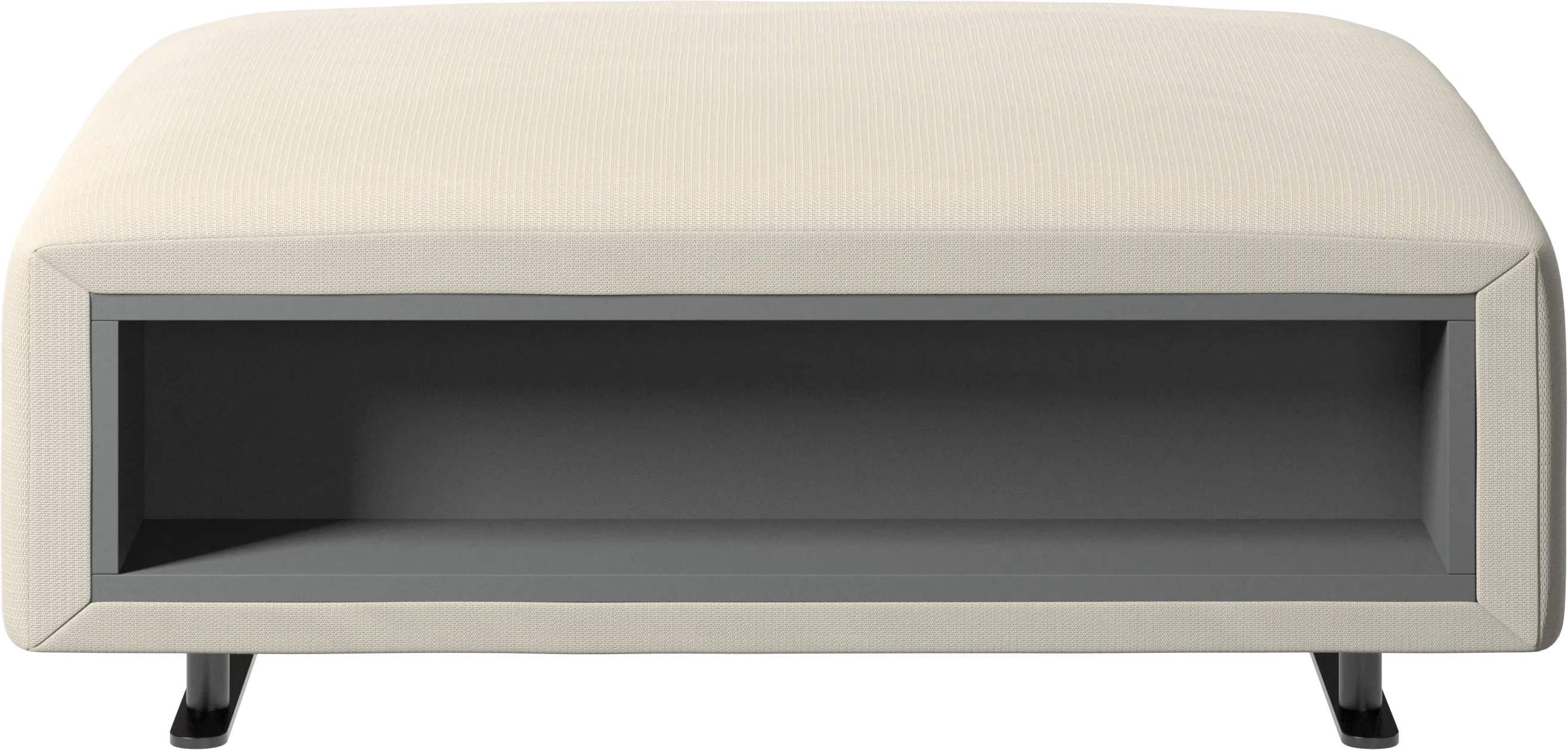 Hampton footstool with storage left and right sides