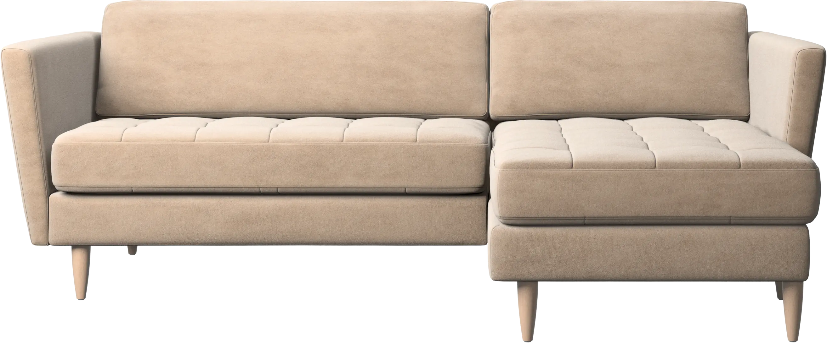Osaka sofa with resting unit, tufted seat