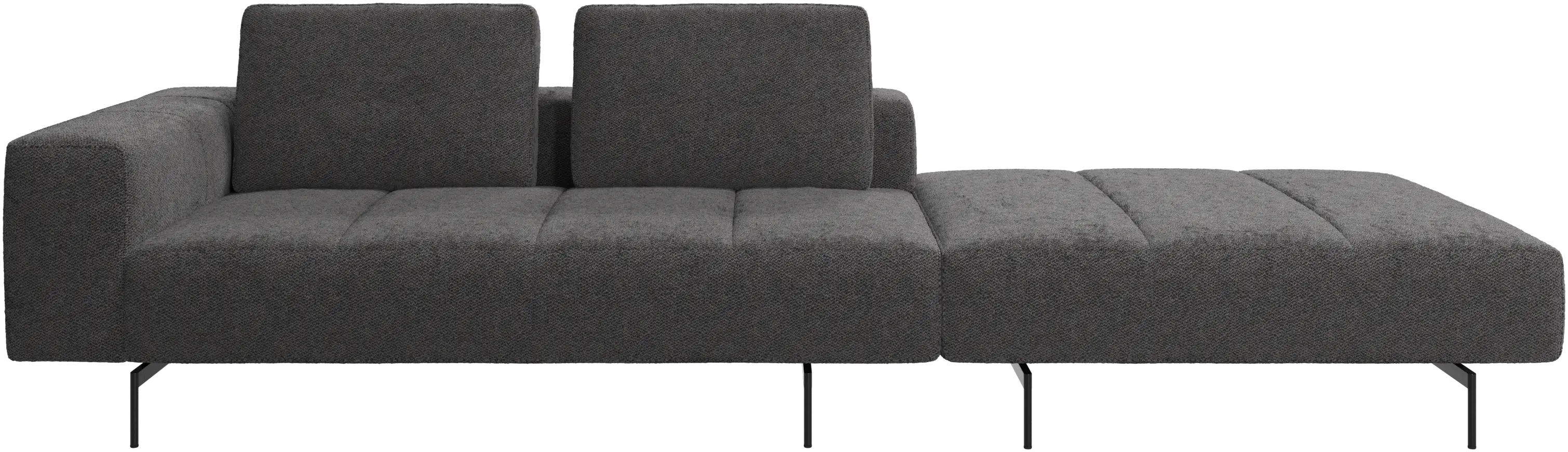 Amsterdam sofa with footstool on right side