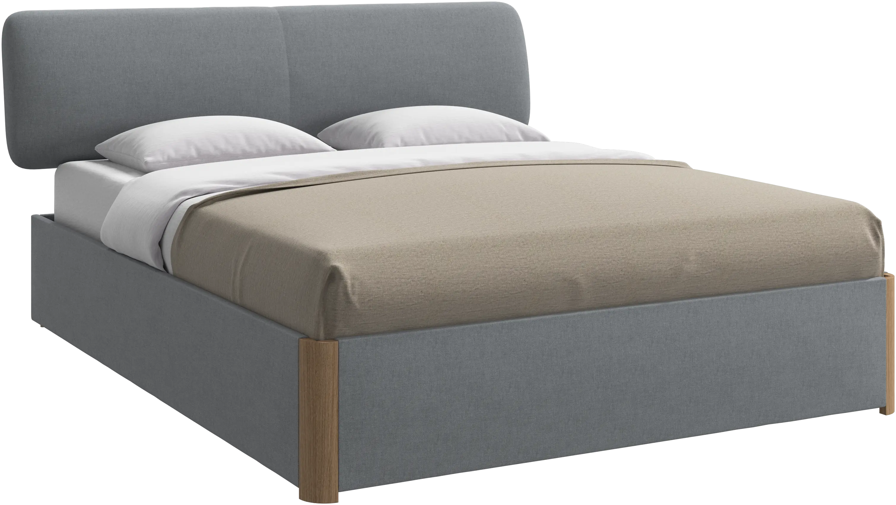Element bed, bed-mounted headboard, with slats, excl. mattress