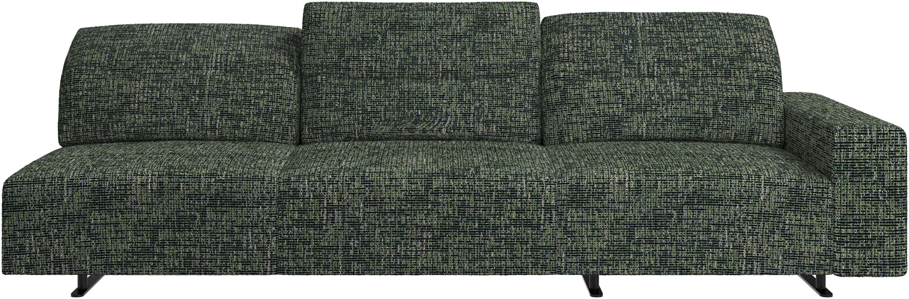 Hampton sofa with adjustable back and storage on the right side