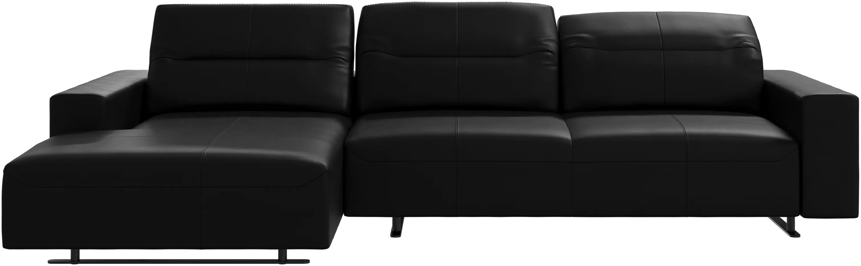 Canapé Hampton avec dossier ajustable, méridienne et espace de rangement latéraux