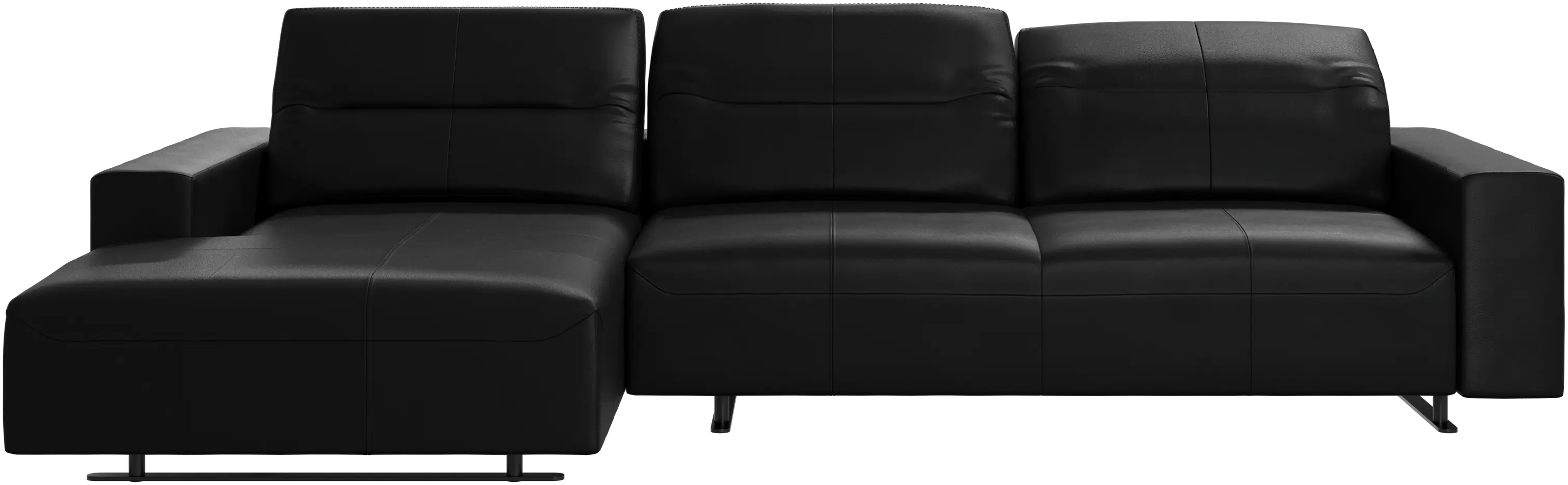 Hampton sofa with adjustable back, resting unit and storage both sides