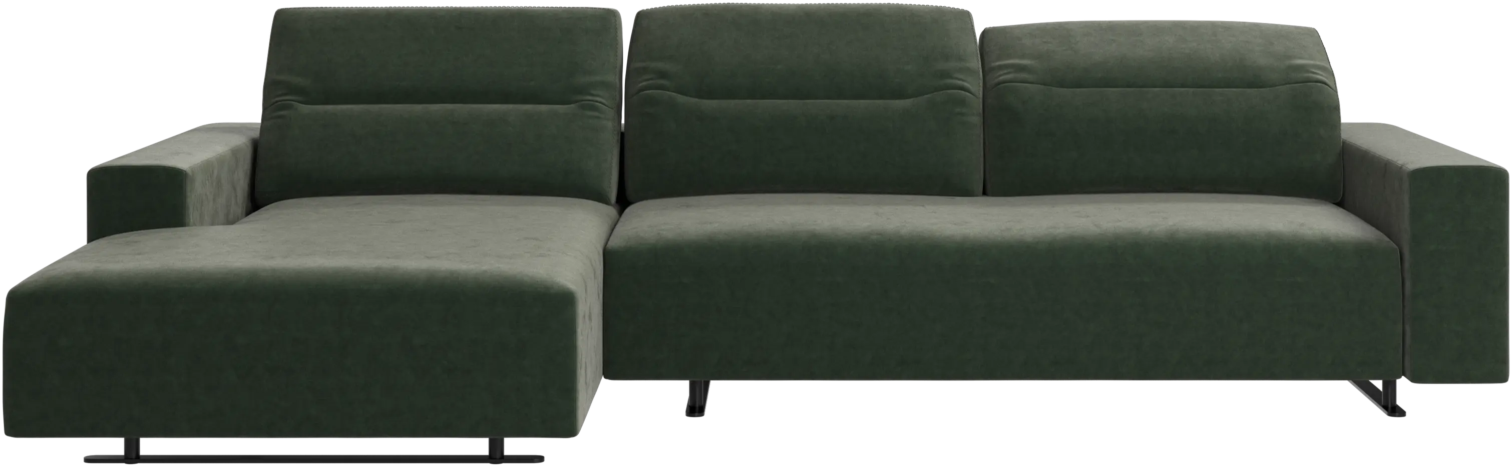 Hampton sofa with adjustable back and resting unit left side