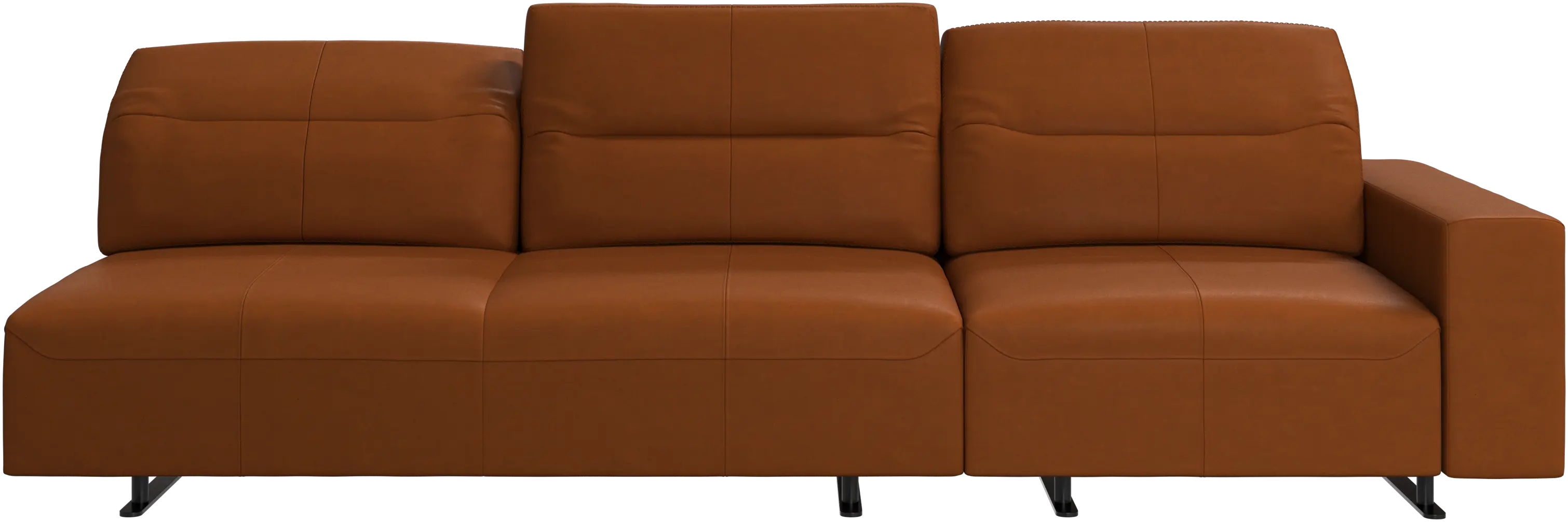 Hampton sofa with adjustable back and storage on the right side