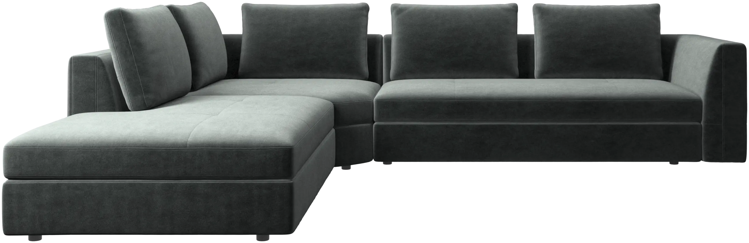Bergamo corner sofa with lounging unit