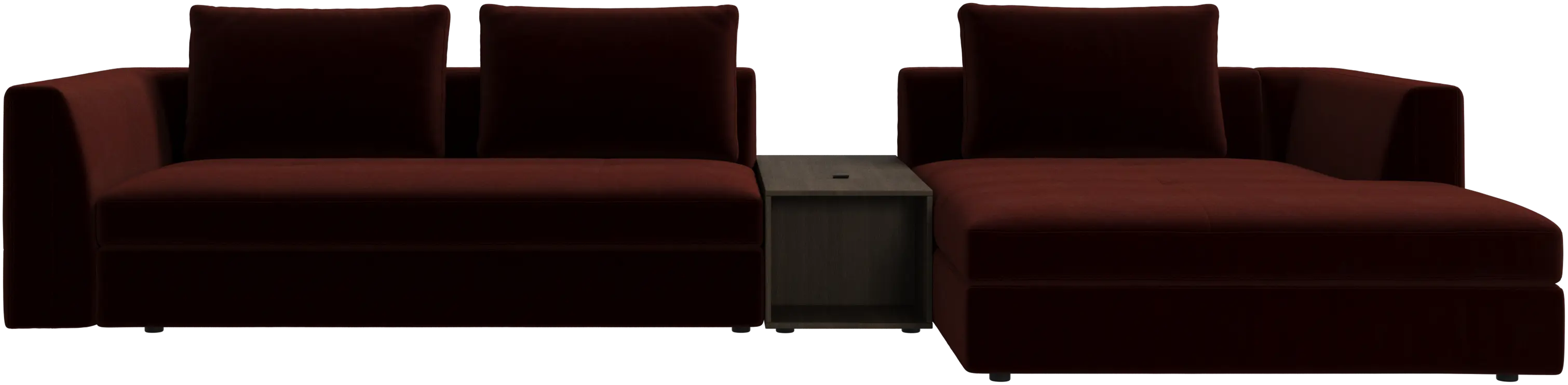 Bergamo chaise longue sofa with storage