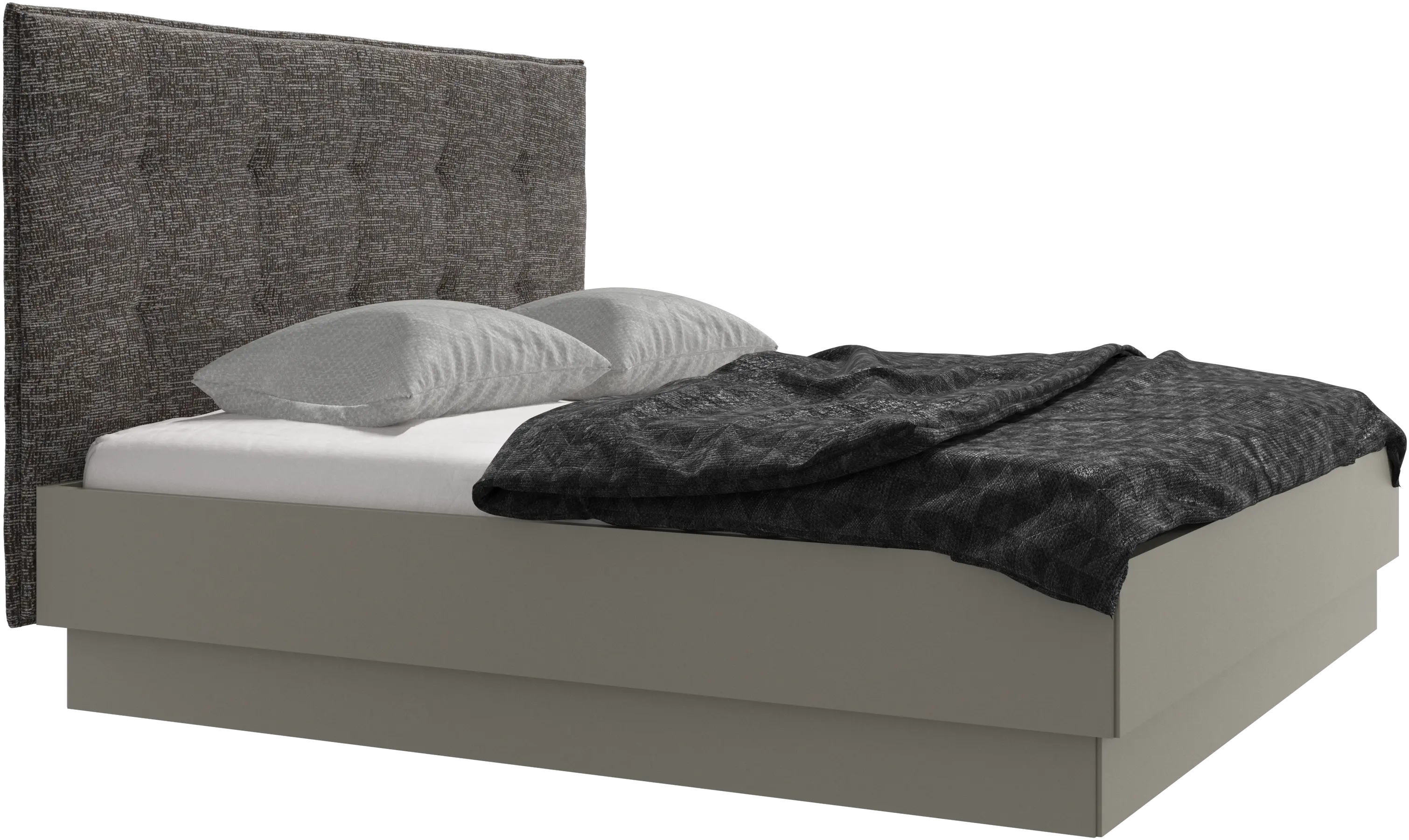 Lugano storage bed with lift-up frame and slats, excl. mattress