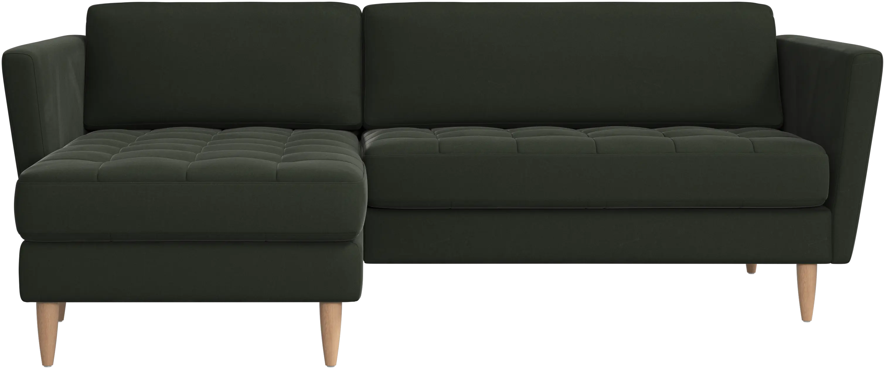 Osaka sofa with resting unit, tufted seat