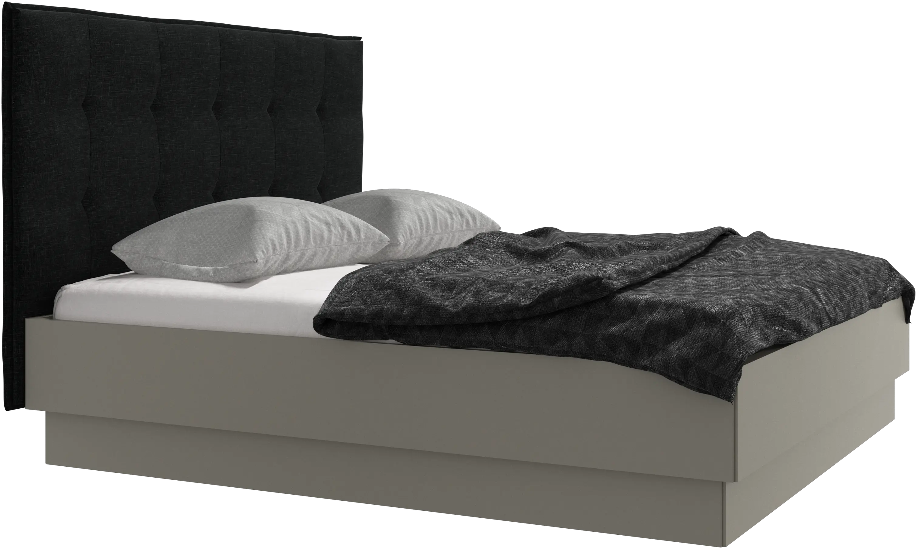 Cama con canapé Lugano, estructura elevable y tablado, no incluye colchón