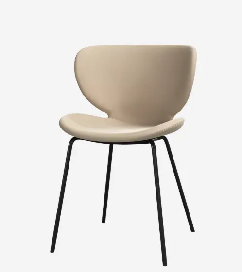 silla Hamilton - tela velvet arena - patas : lacada negro mate