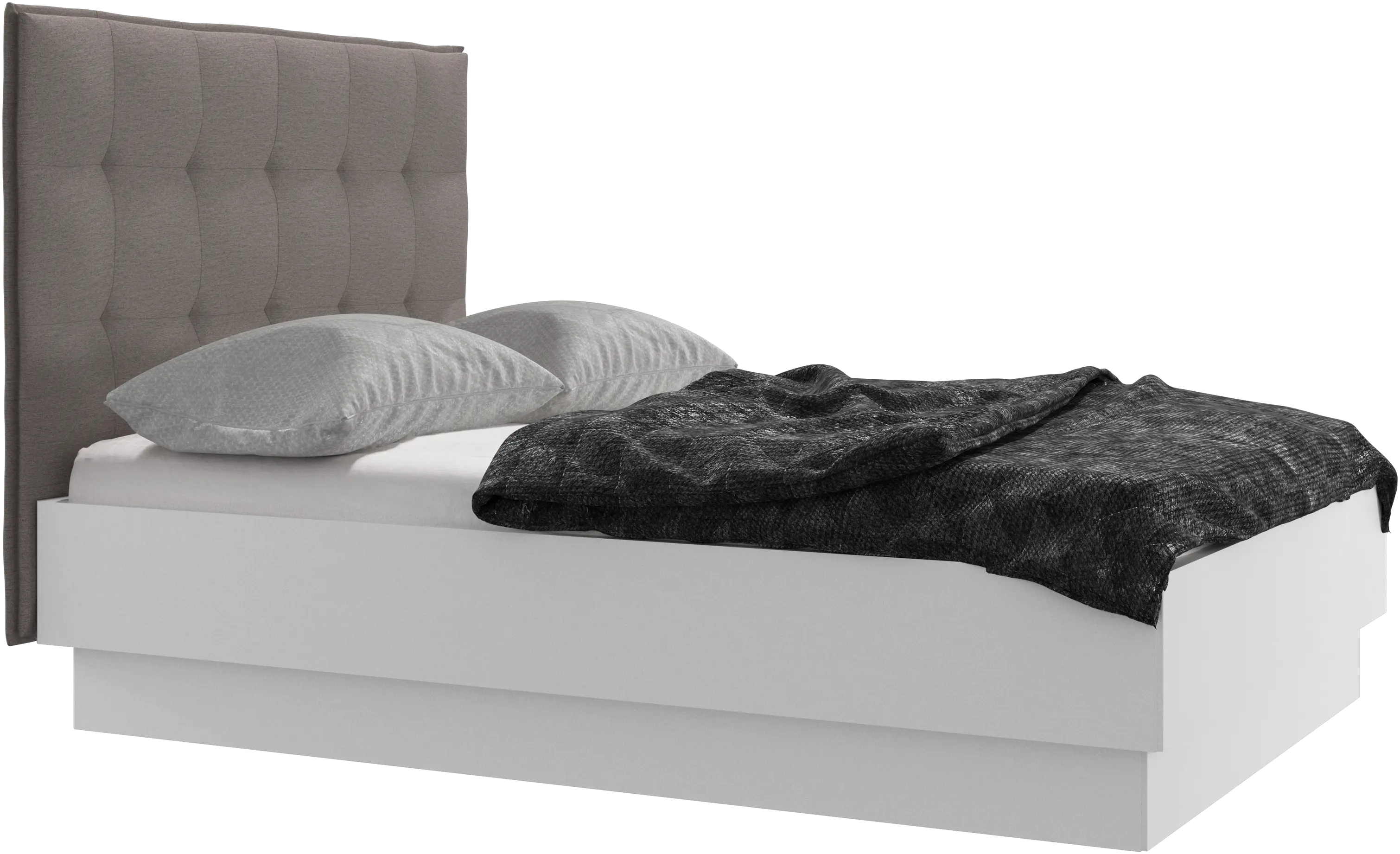 Lugano storage bed with lift-up frame and slats, excl. mattress