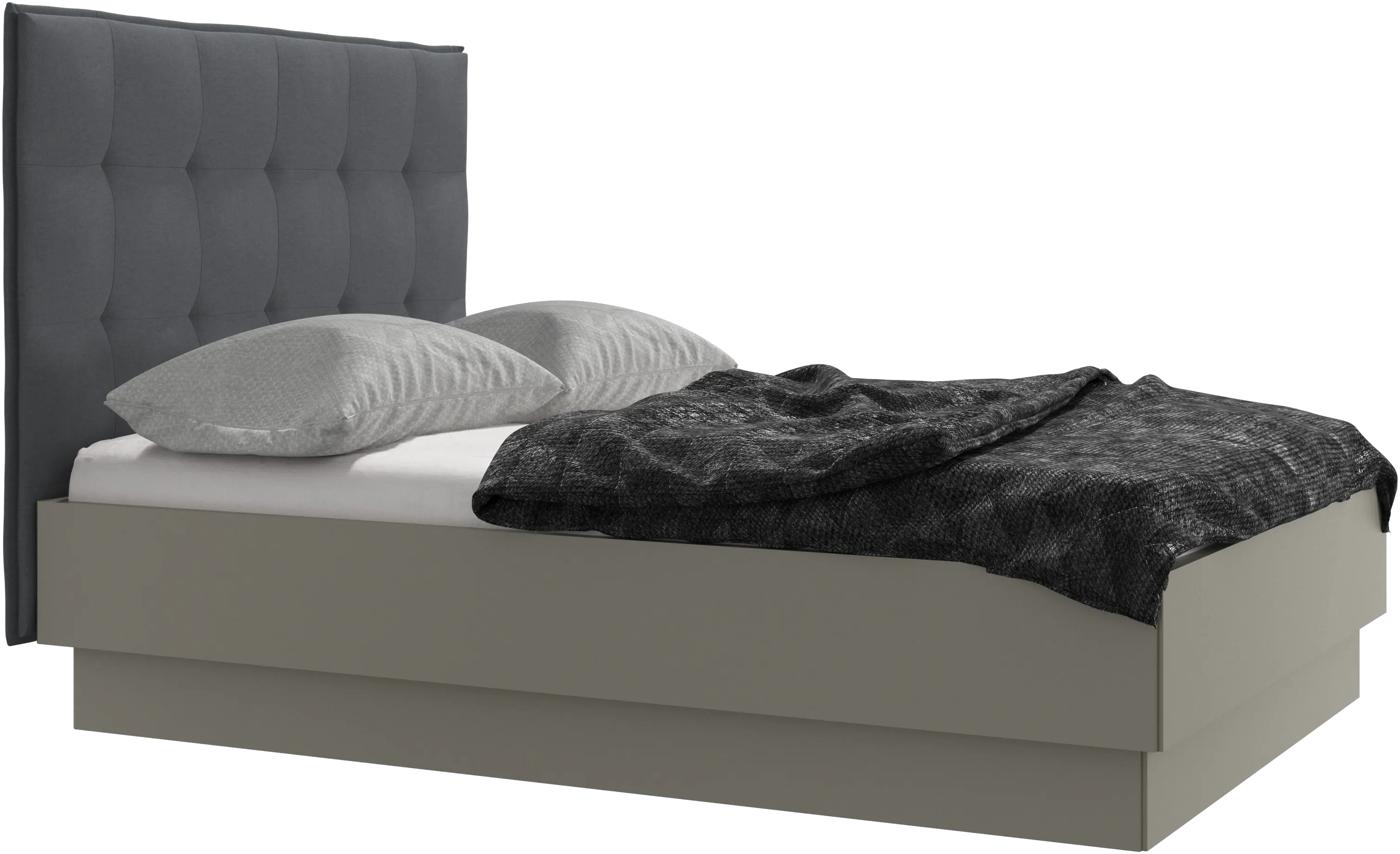 Lugano storage bed with lift-up frame and slats, excl. mattress