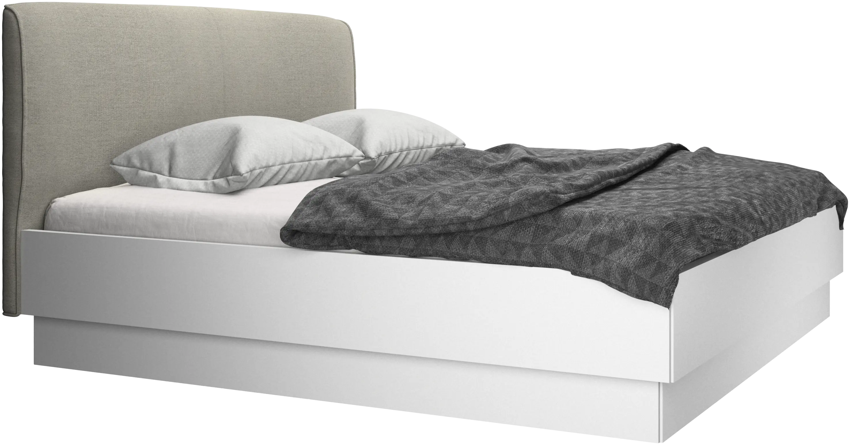 Houston, upholstered bed with storage