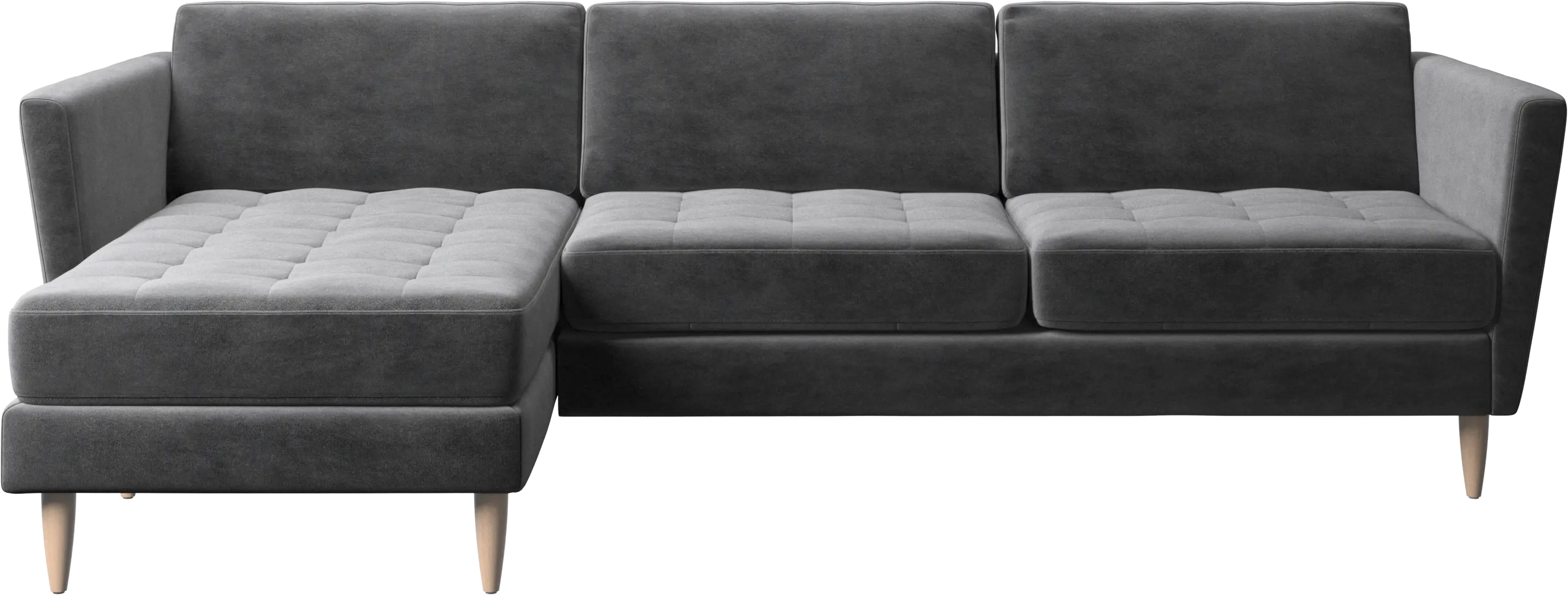 Osaka sofa with resting unit, tufted seat