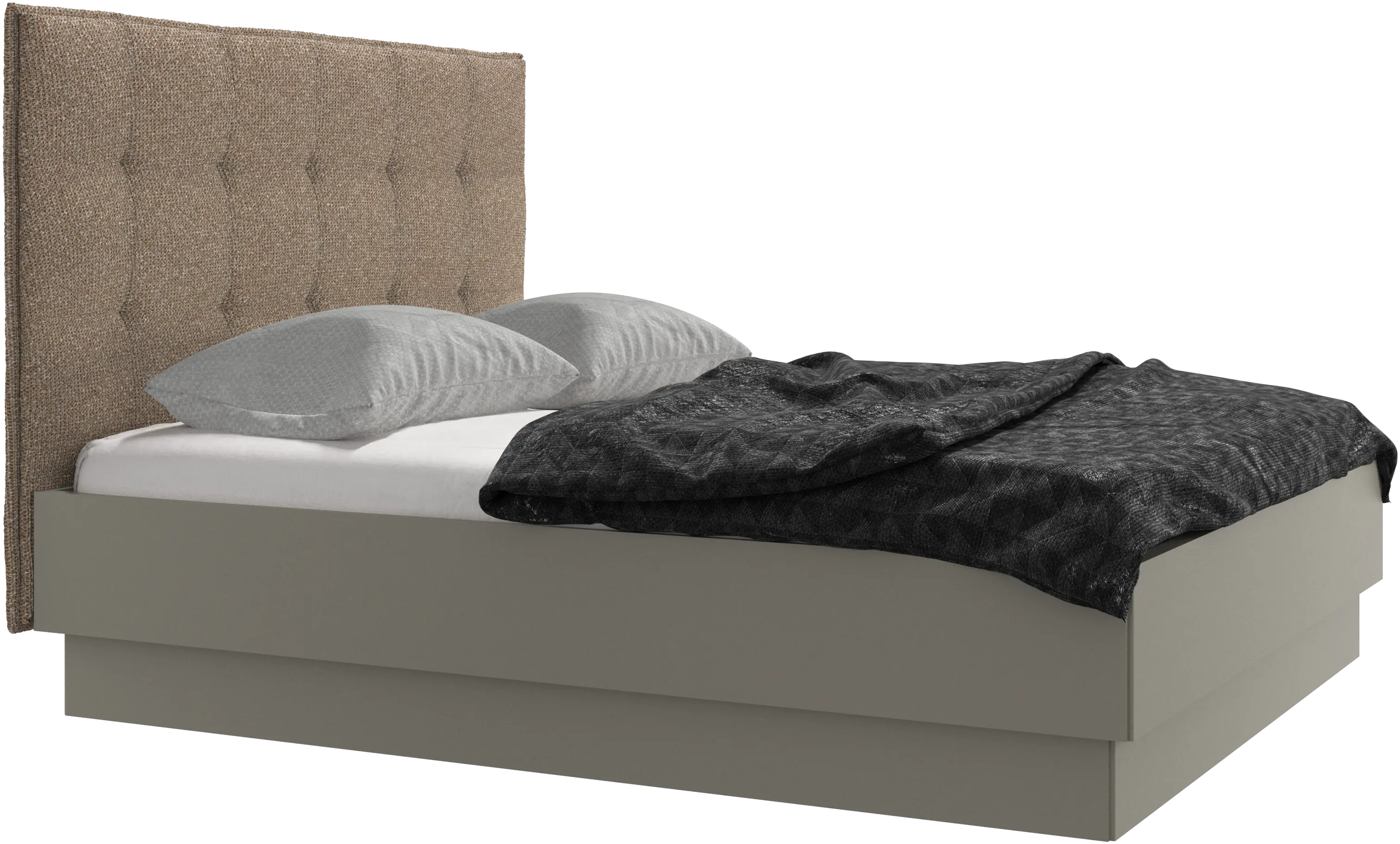 Lugano storage bed with lift-up frame and slats, excl. mattress